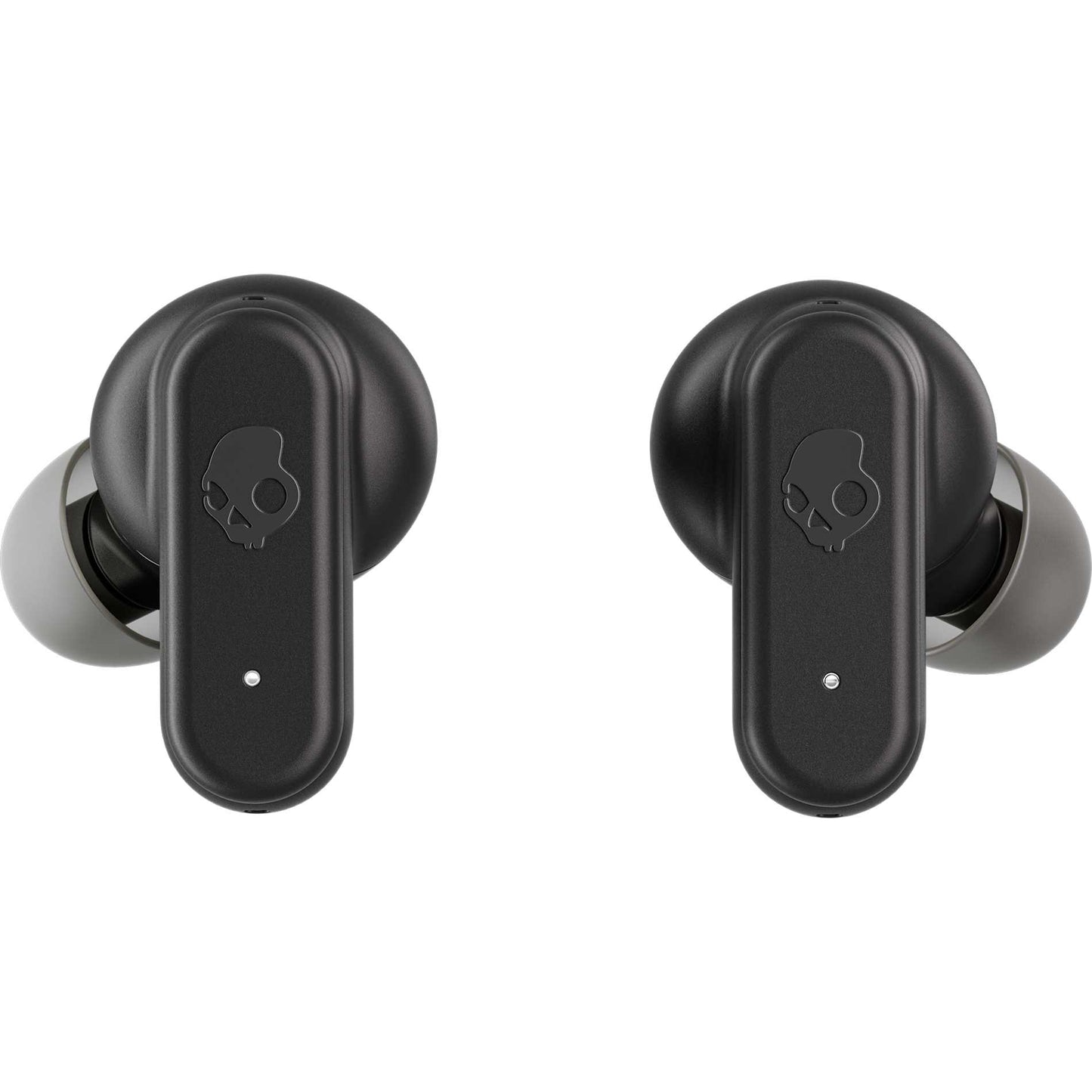 Front View of Black Skullcandy Dime Evo True Wireless Earbuds