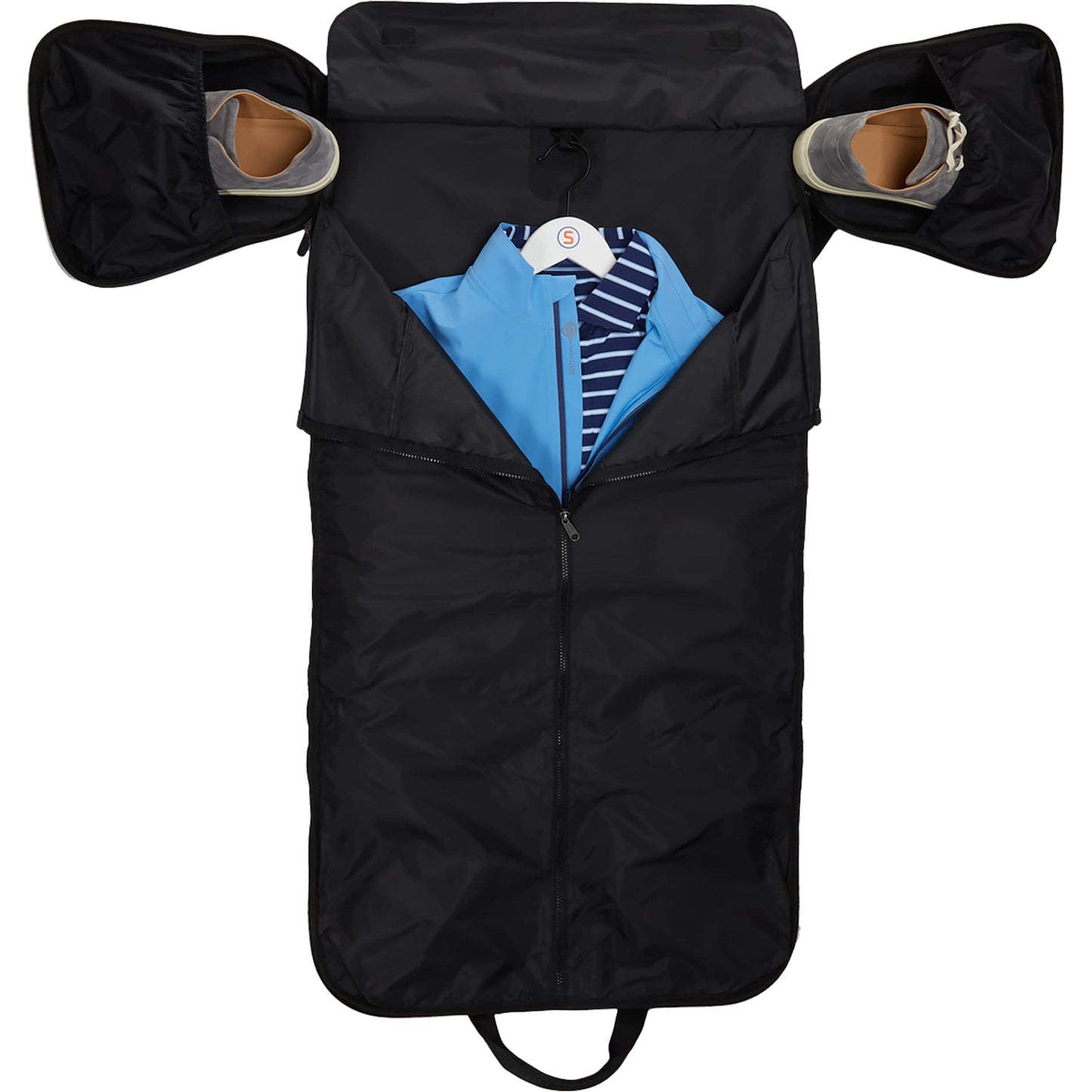Front View of Black Stitch Ultimate Garment Bag