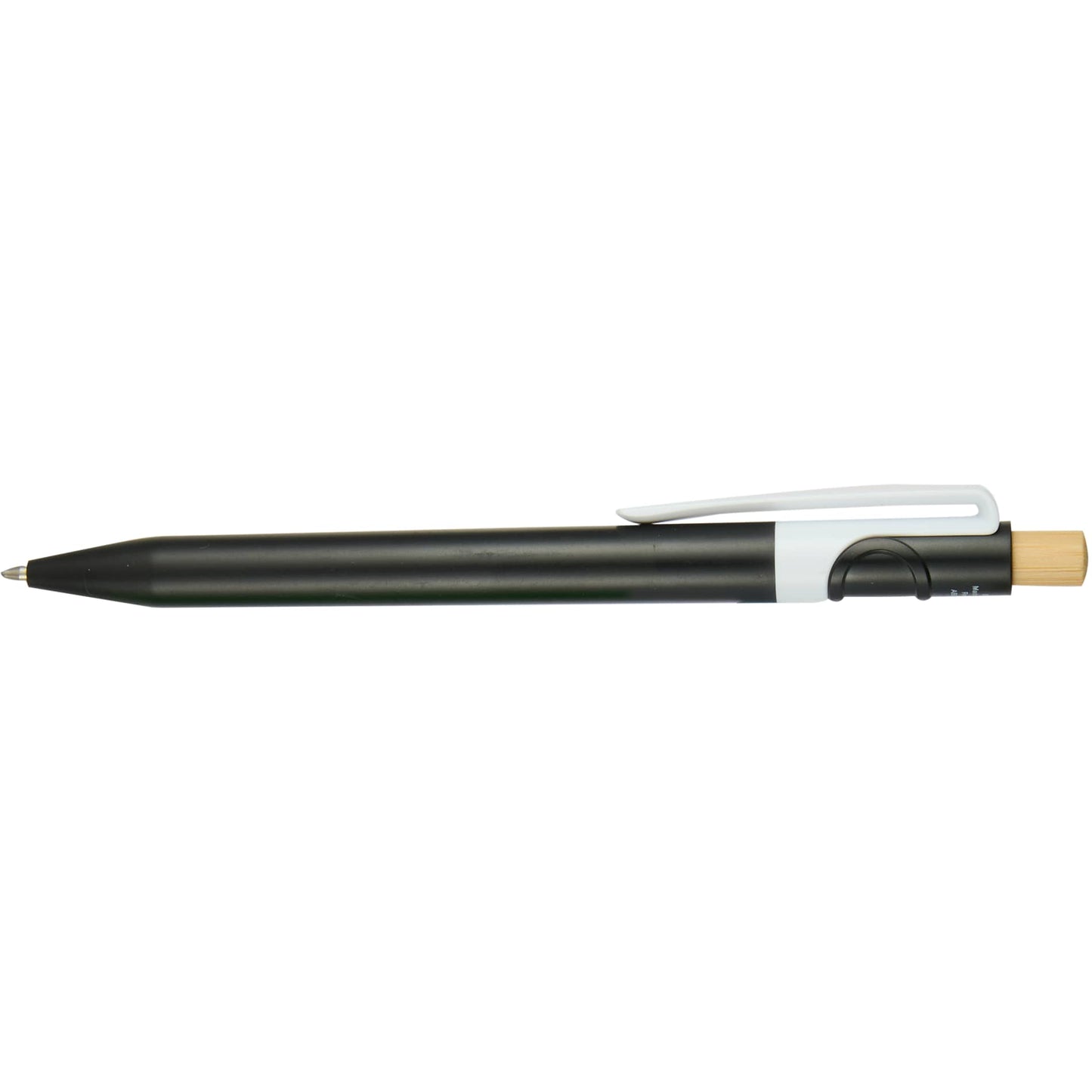 Front View of Black Sunburst Recycled Gel Pen plain