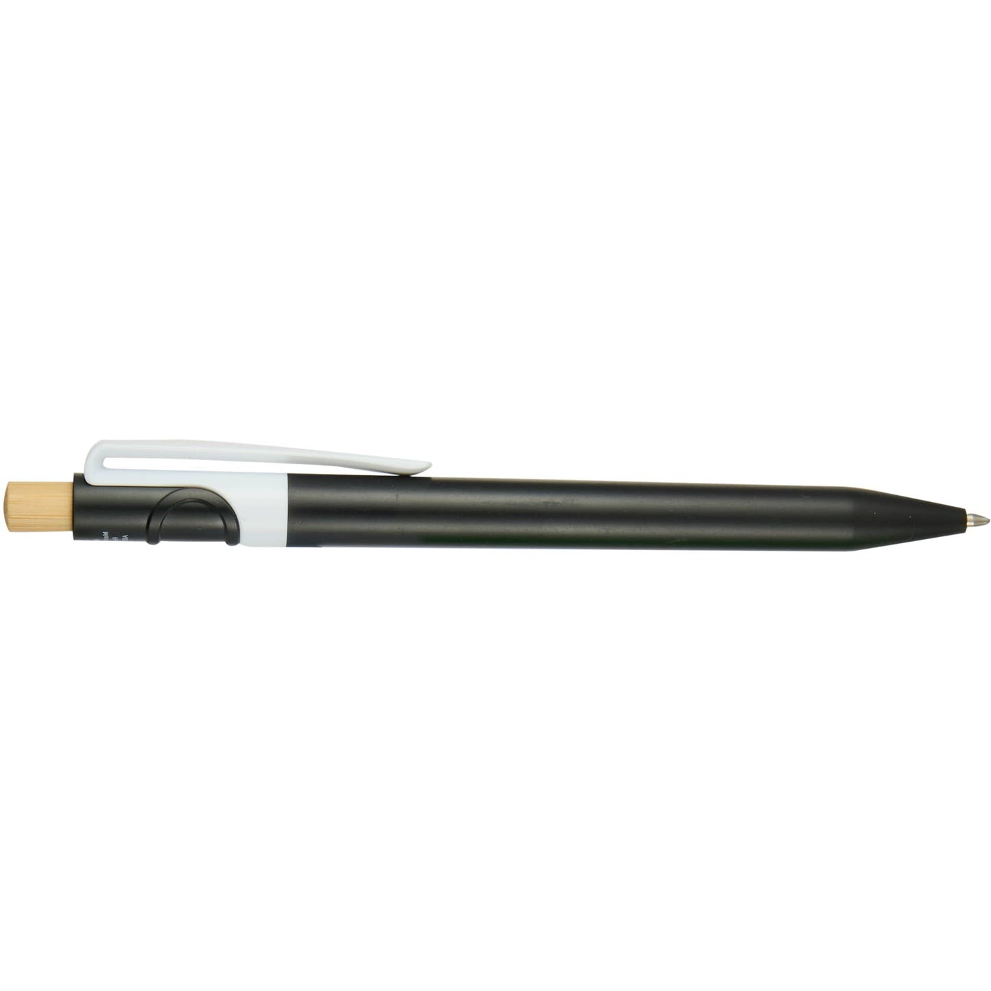 Front View of Black Sunburst Recycled Gel Pen plain