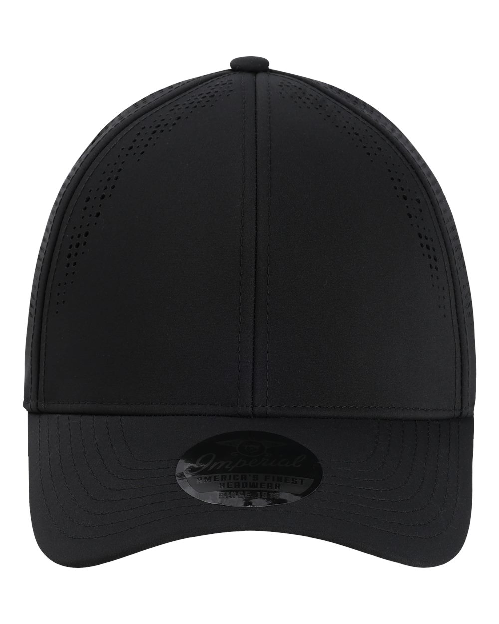 Front View of Black The Alpha Cap - S1502
