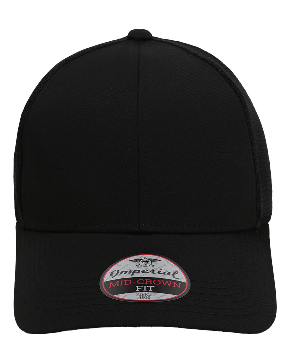 Front View of Black The Whitaker Mesh Cap - 1988M