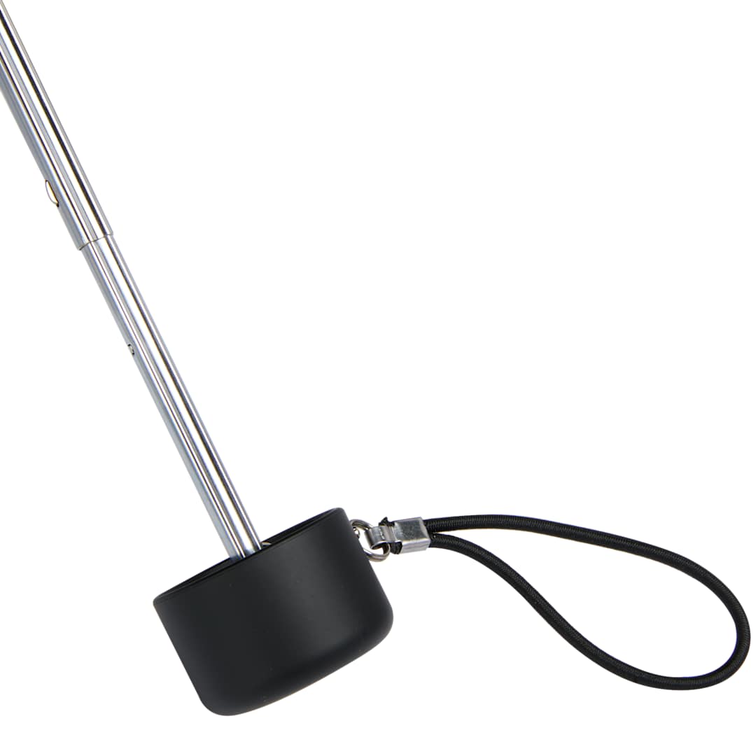 Front View of Black totes® 38" Mini Travel Umbrella plain