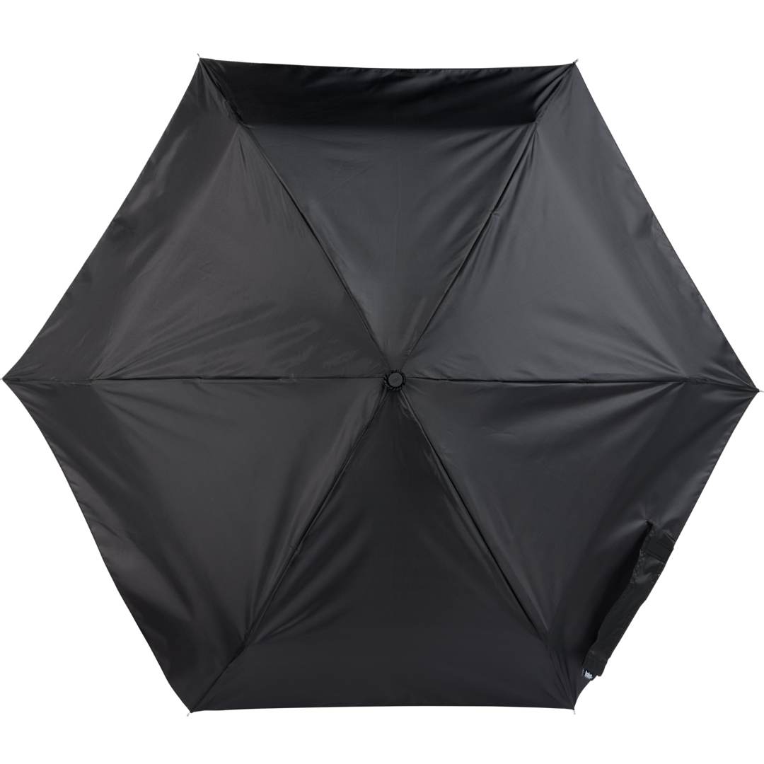 Front View of Black totes® 38" Mini Travel Umbrella plain
