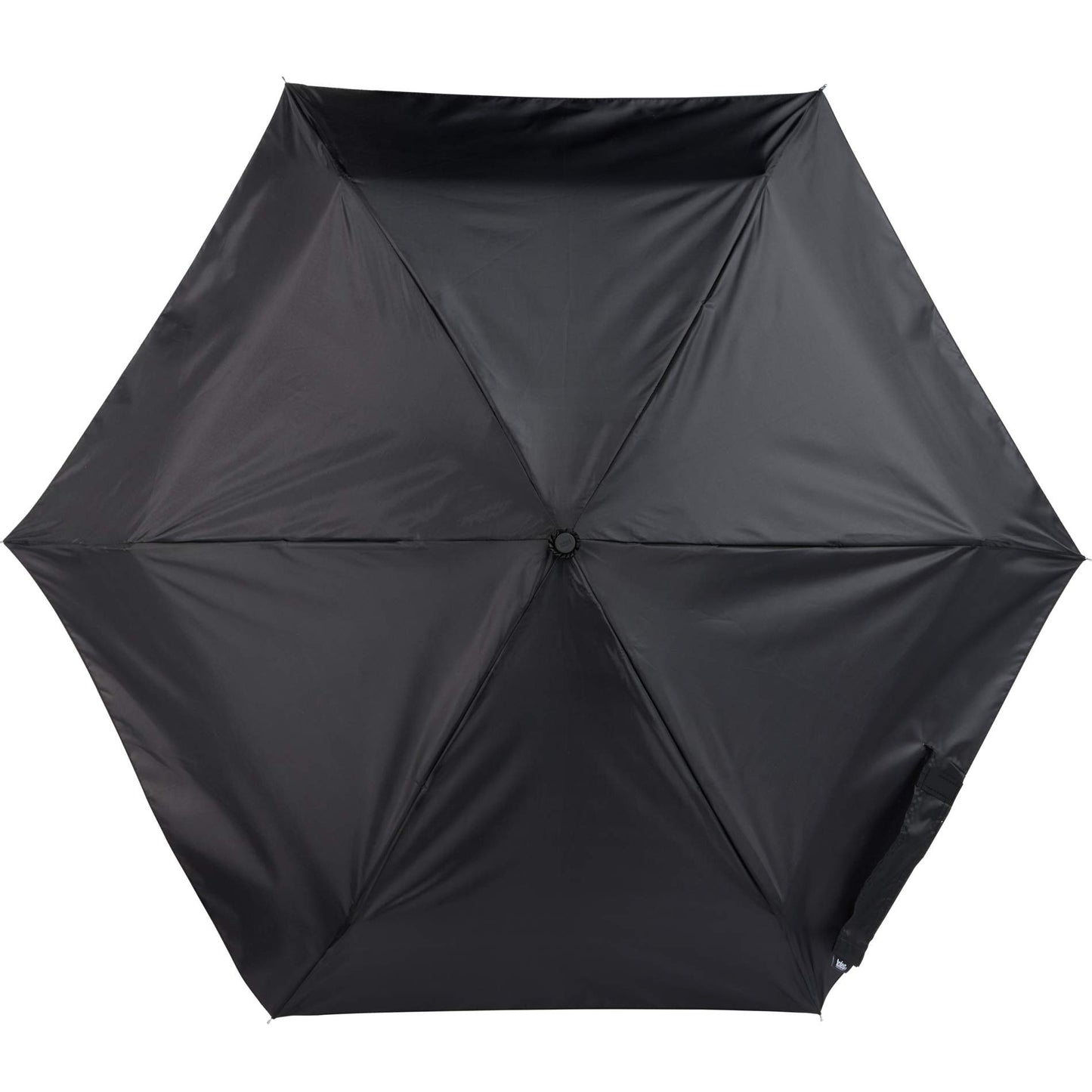 Front View of Black totes® 38" Mini Travel Umbrella plain