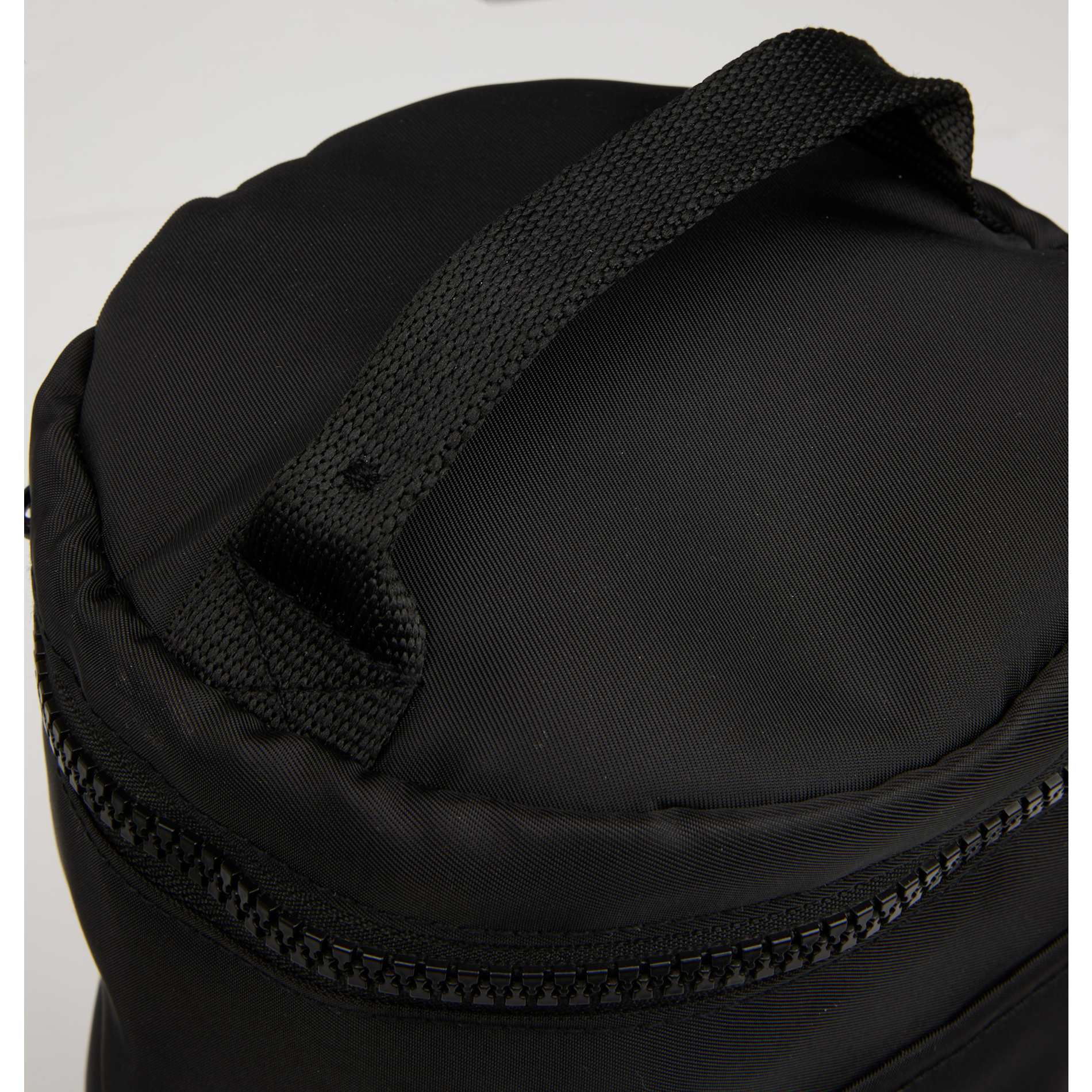 Front View of Black Wellable Recycled Round Travel Case