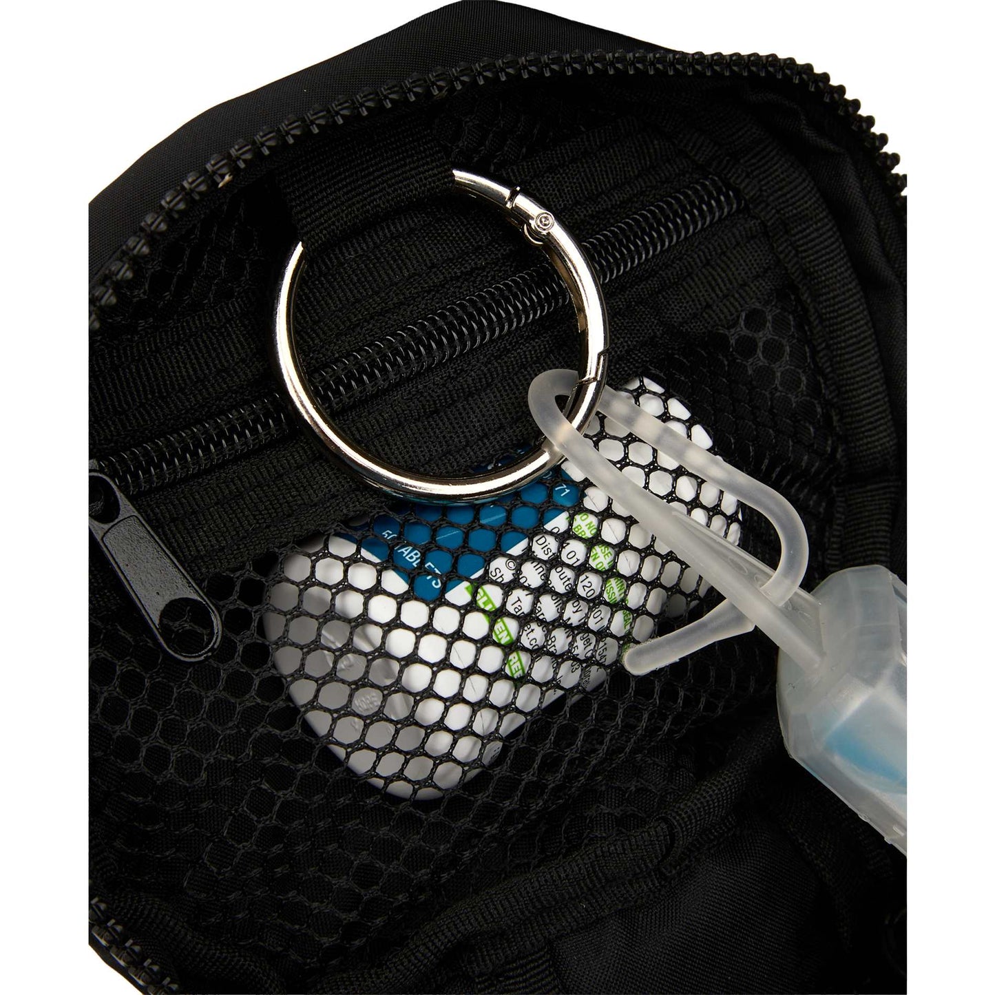 Front View of Black Wellable Recycled Round Travel Case