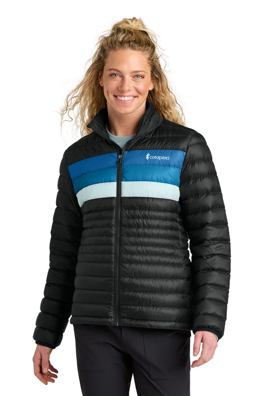 Front View of Black/Atl Cotopaxi Women's Fuego Down Jacket COTOW1688