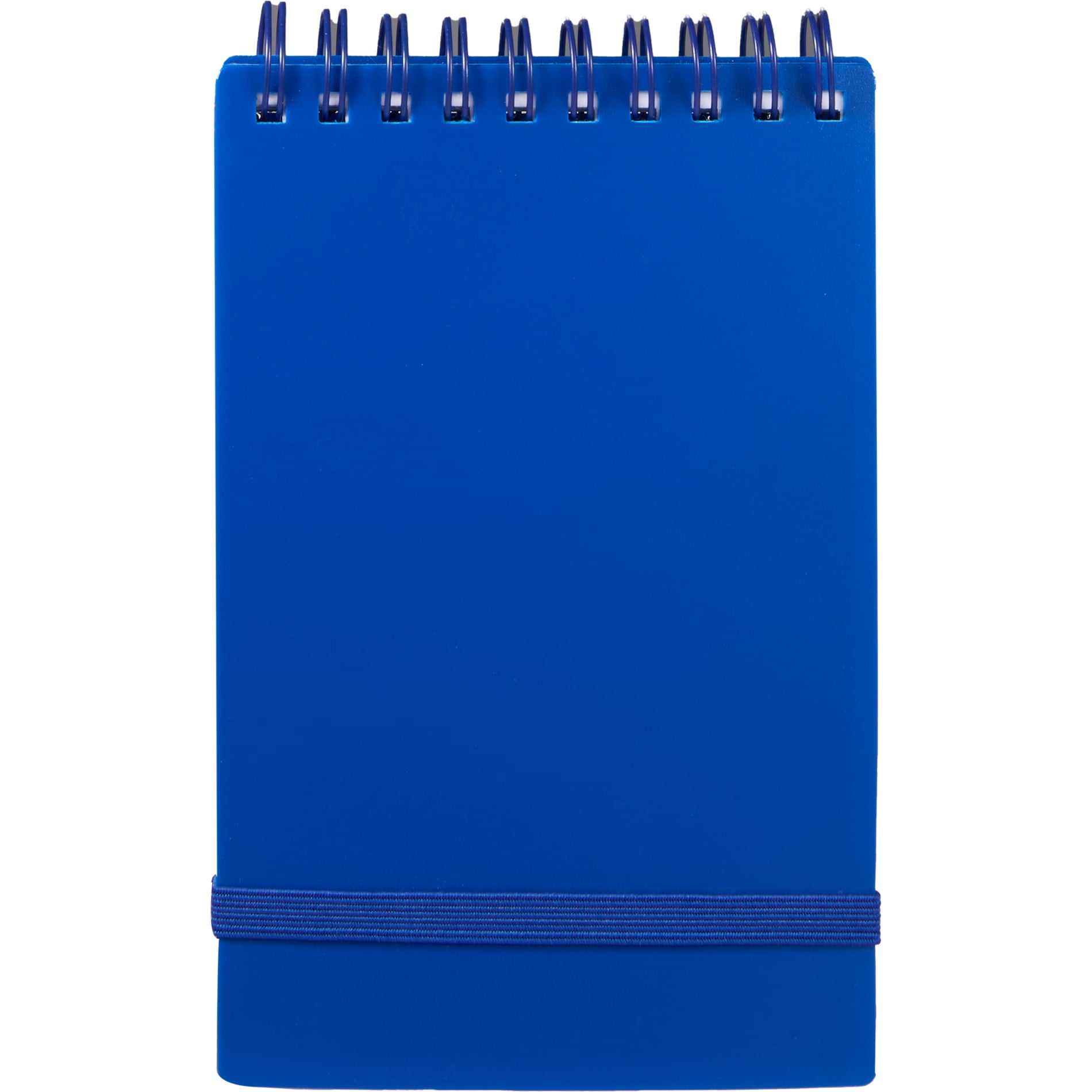Front View of Blue 3" x 5" Recycled Stand Up Pocket Jotter plain