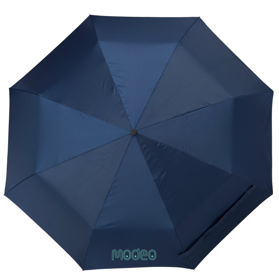 Front View of Blue 42" Folding Auto Open/Close Umbrella