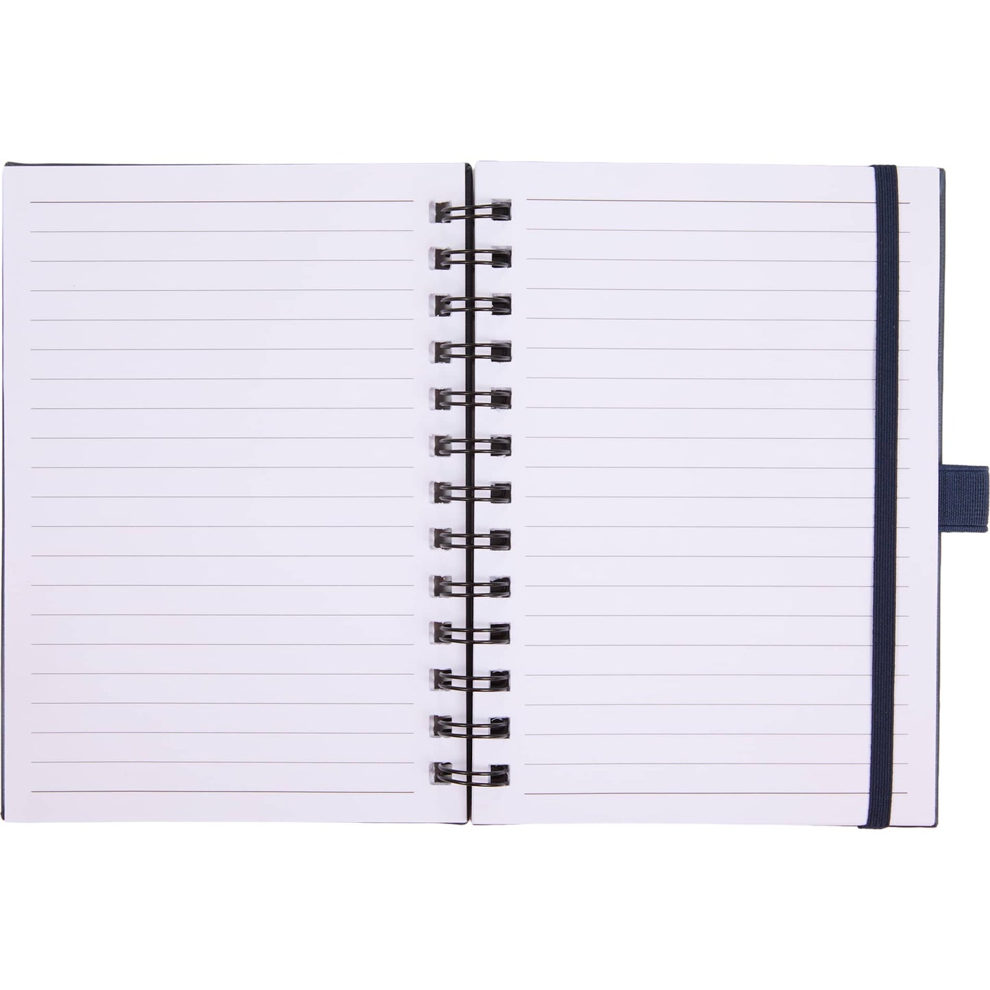 Front View of Blue 5” x 7” FSC® Recycled Morano Spiral Journal plain