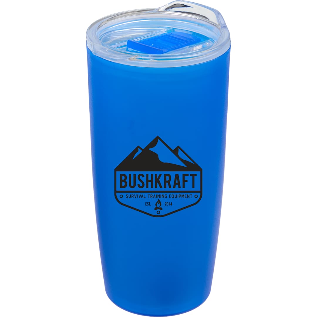 Front View of Blue Coastal Double Wall Tumbler 22 oz