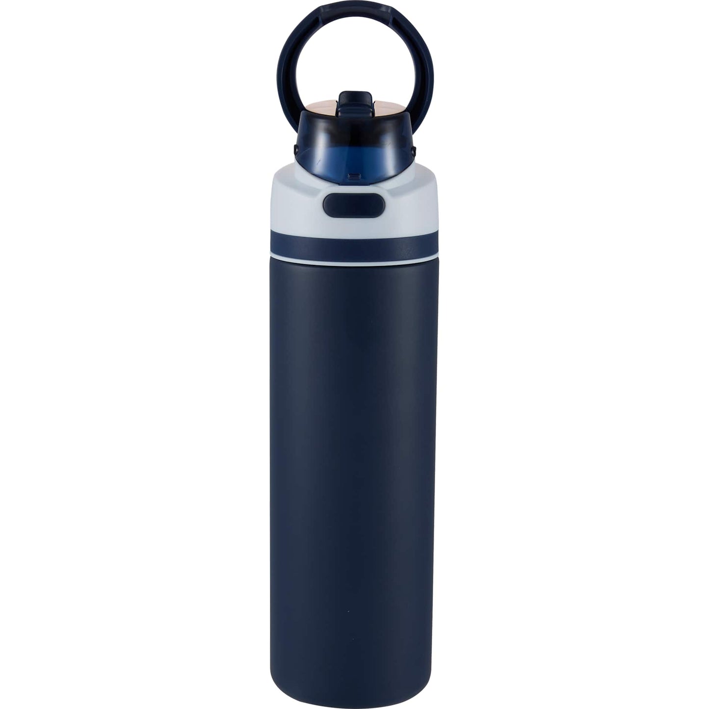Front View of Blue Elvin 28oz Recycled Stainless Flip Straw Bottle plain