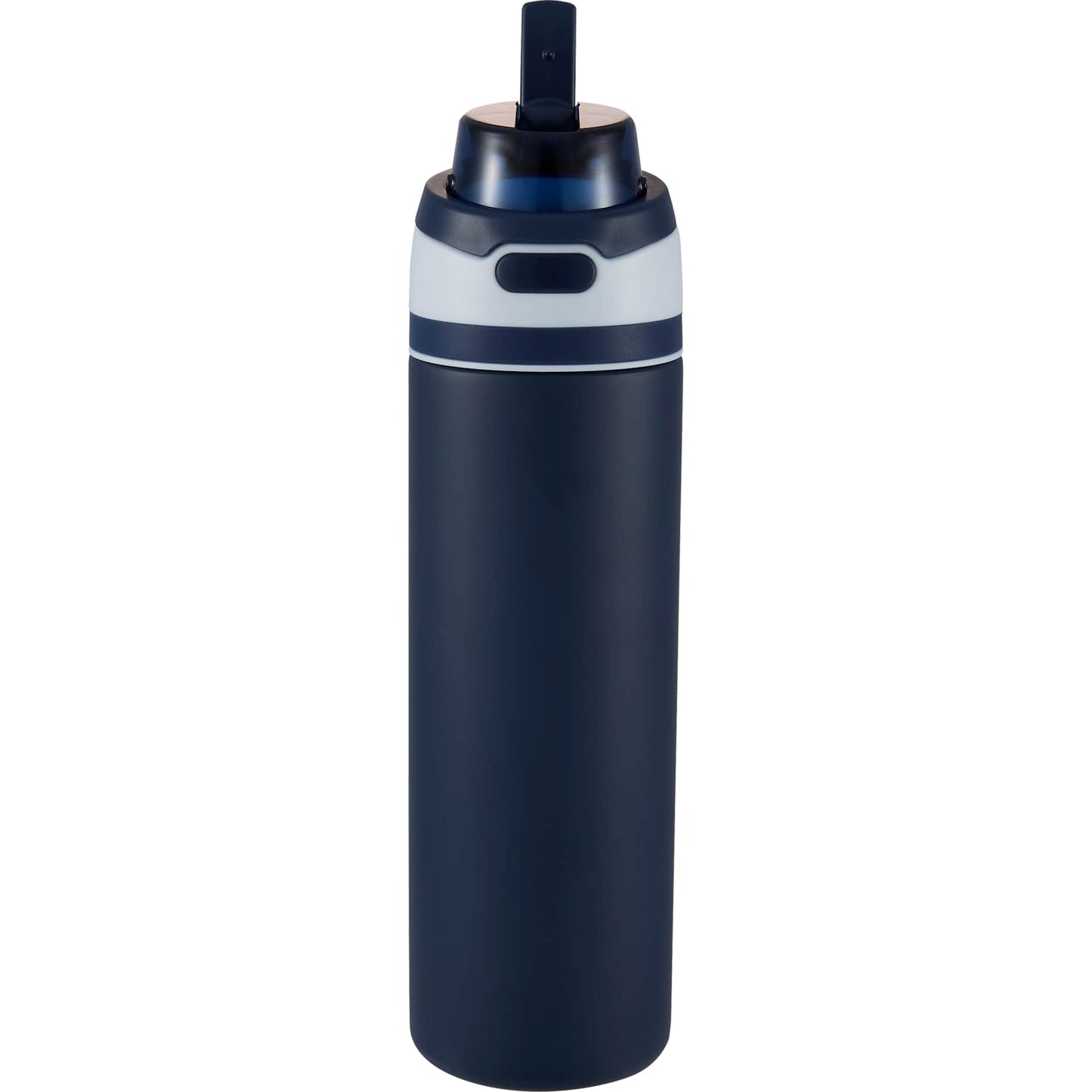 Front View of Blue Elvin 28oz Recycled Stainless Flip Straw Bottle plain