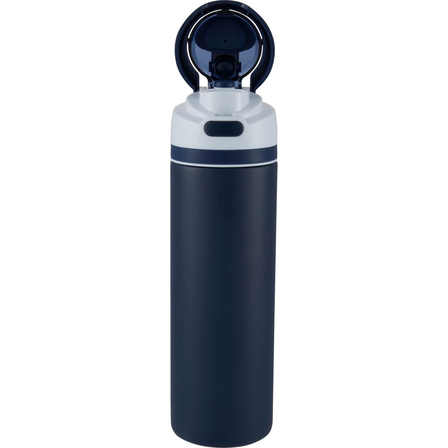 Front View of Blue Elvin 28oz Recycled Stainless Flip Straw Bottle plain