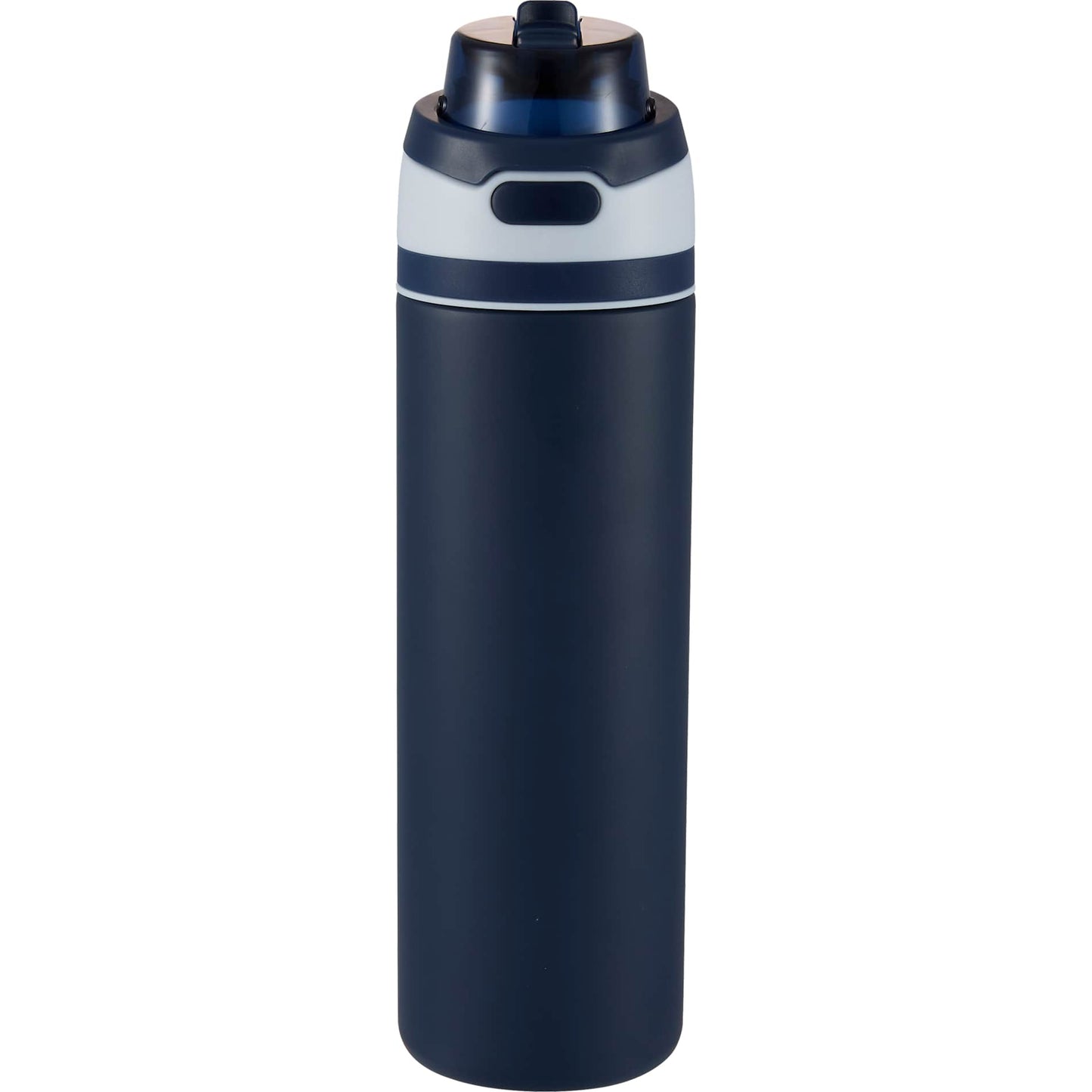 Front View of Blue Elvin 28oz Recycled Stainless Flip Straw Bottle plain