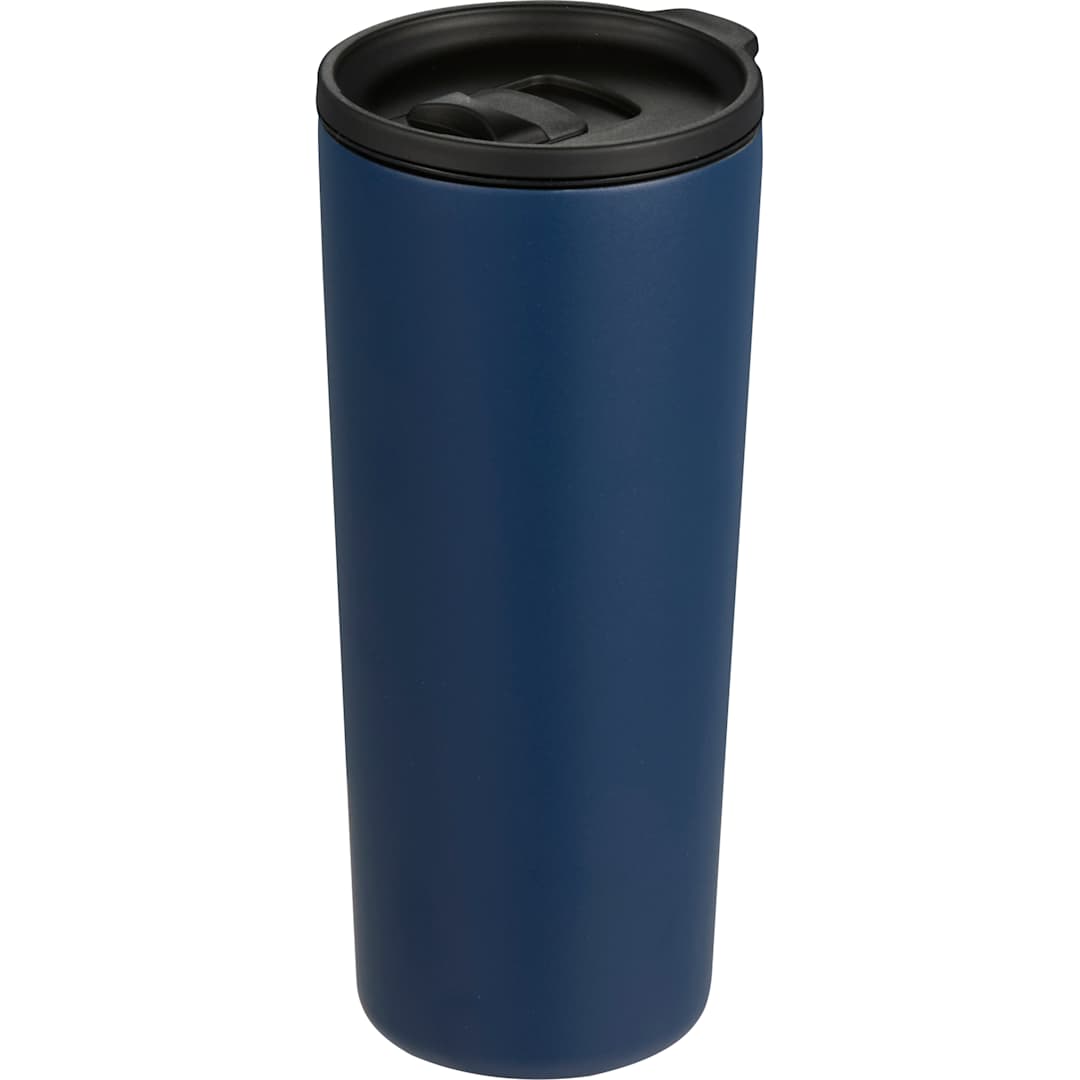 Front View of Blue Leeston Copper Vacuum Insulated Tumbler 24oz plain