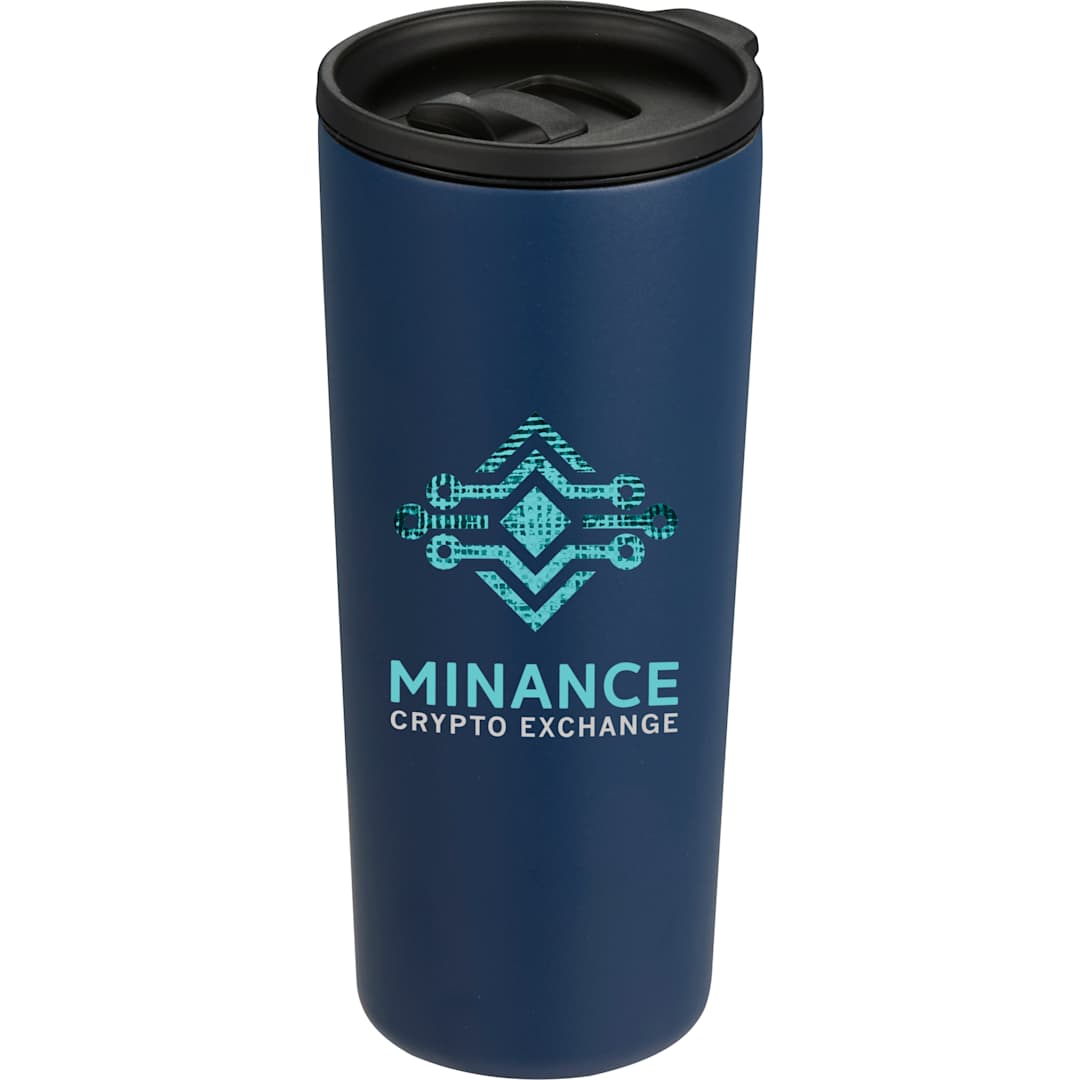 Front View of Blue Leeston Copper Vacuum Insulated Tumbler 24oz