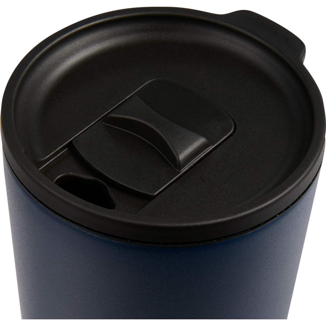 Front View of Blue Leeston Copper Vacuum Insulated Tumbler 24oz