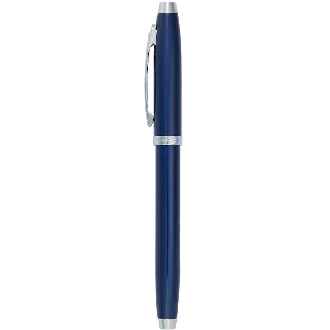 Front View of Blue Sheaffer® 100 Glossy Lacquer Roller Ball plain