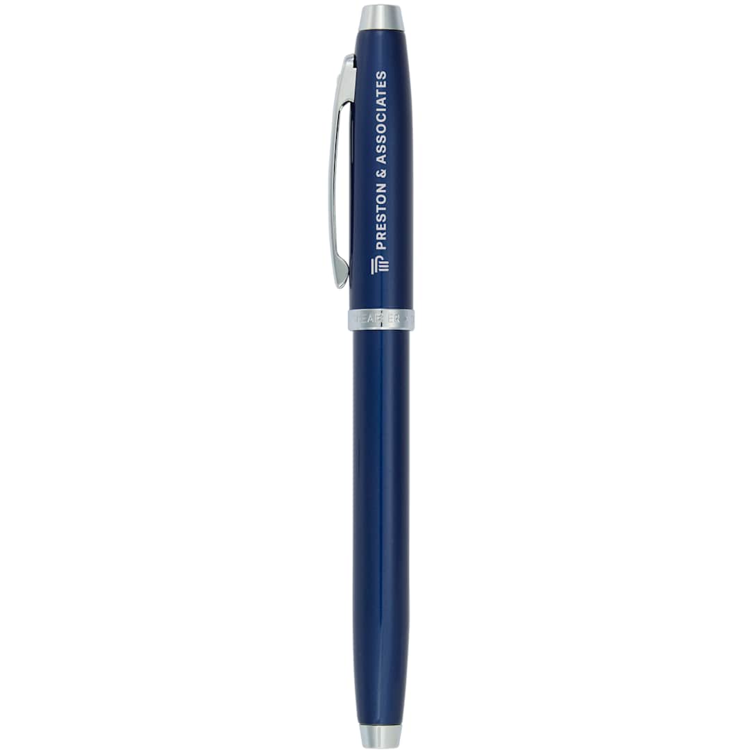 Front View of Blue Sheaffer® 100 Glossy Lacquer Roller Ball
