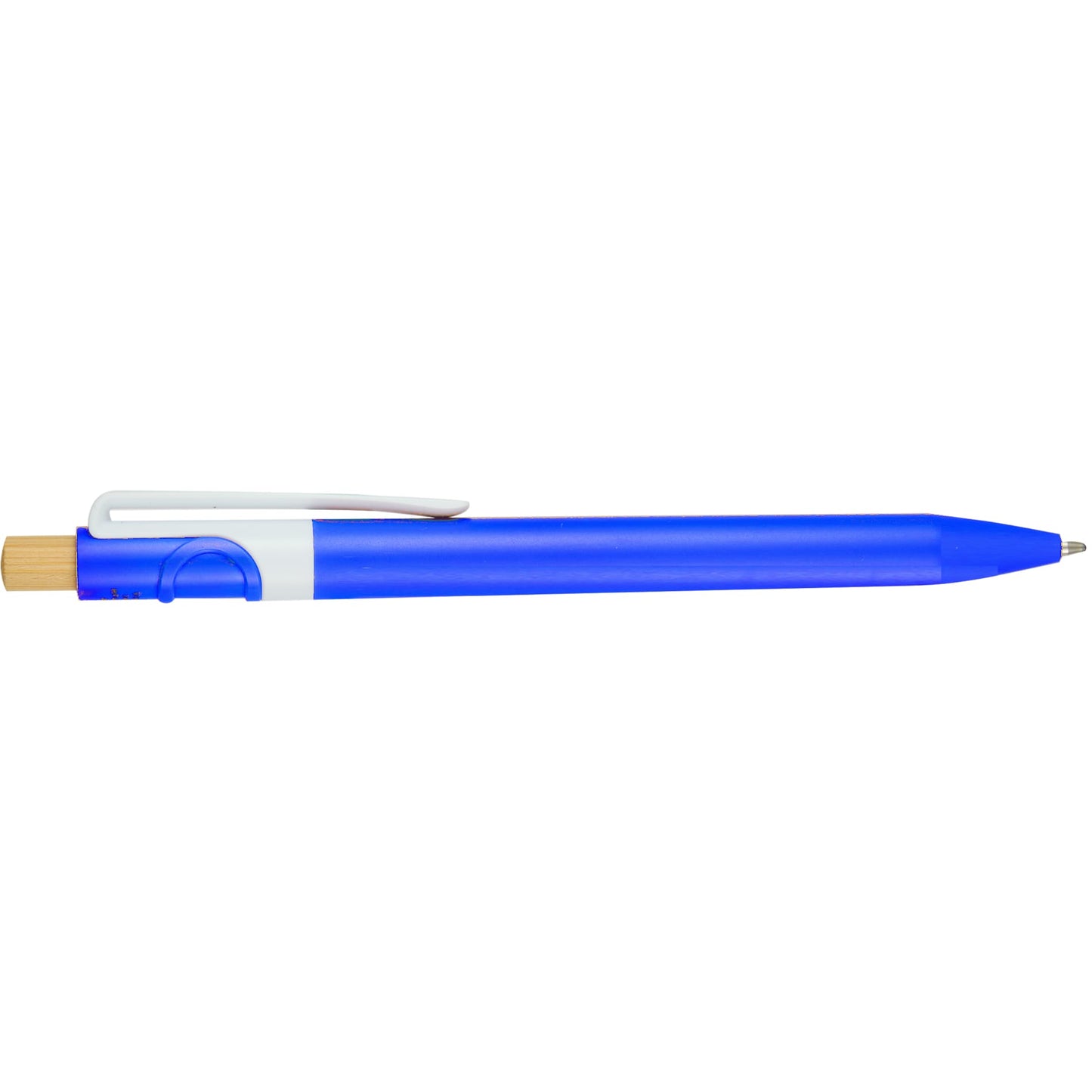 Front View of Blue Sunburst Recycled Gel Pen plain