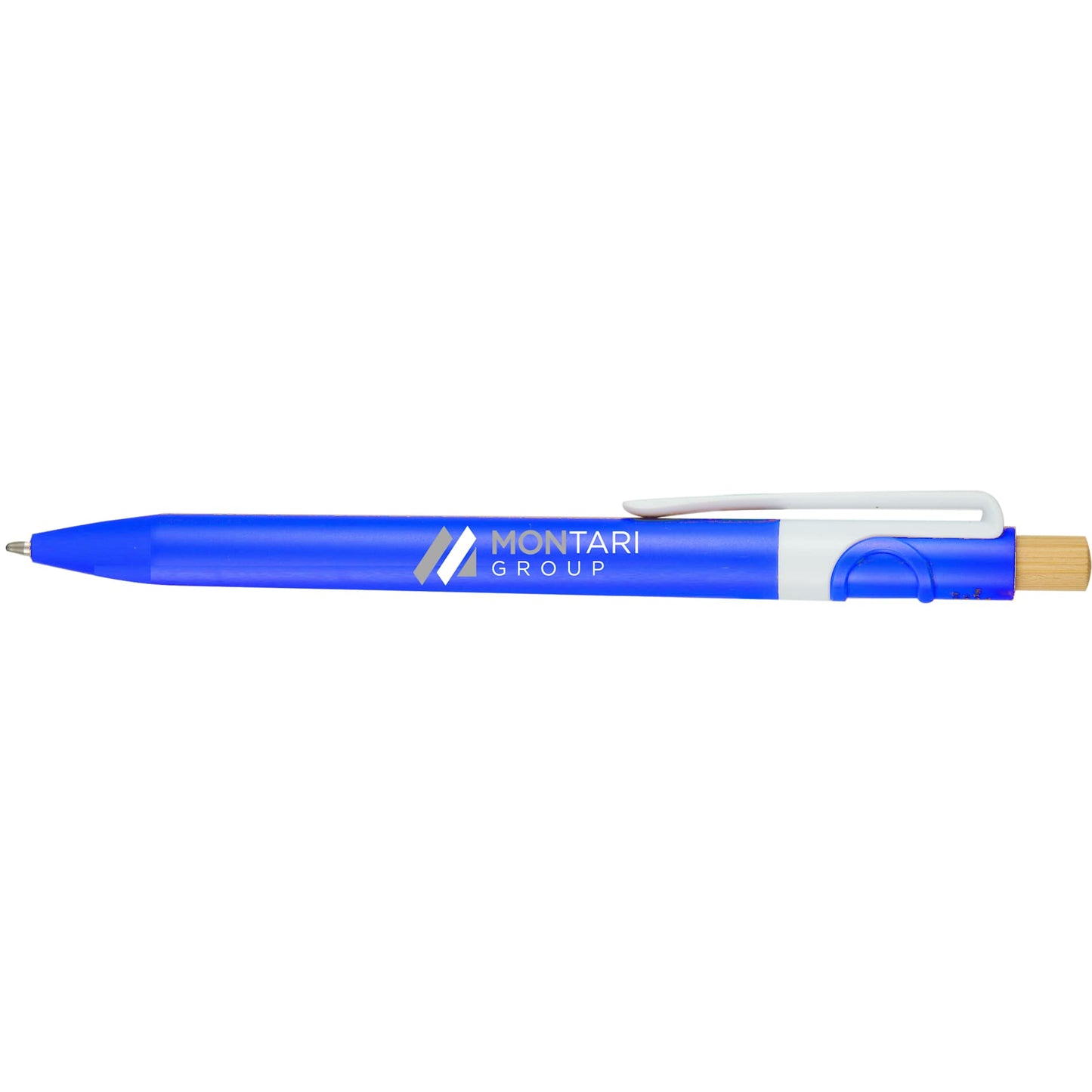 Front View of Blue Sunburst Recycled Gel Pen