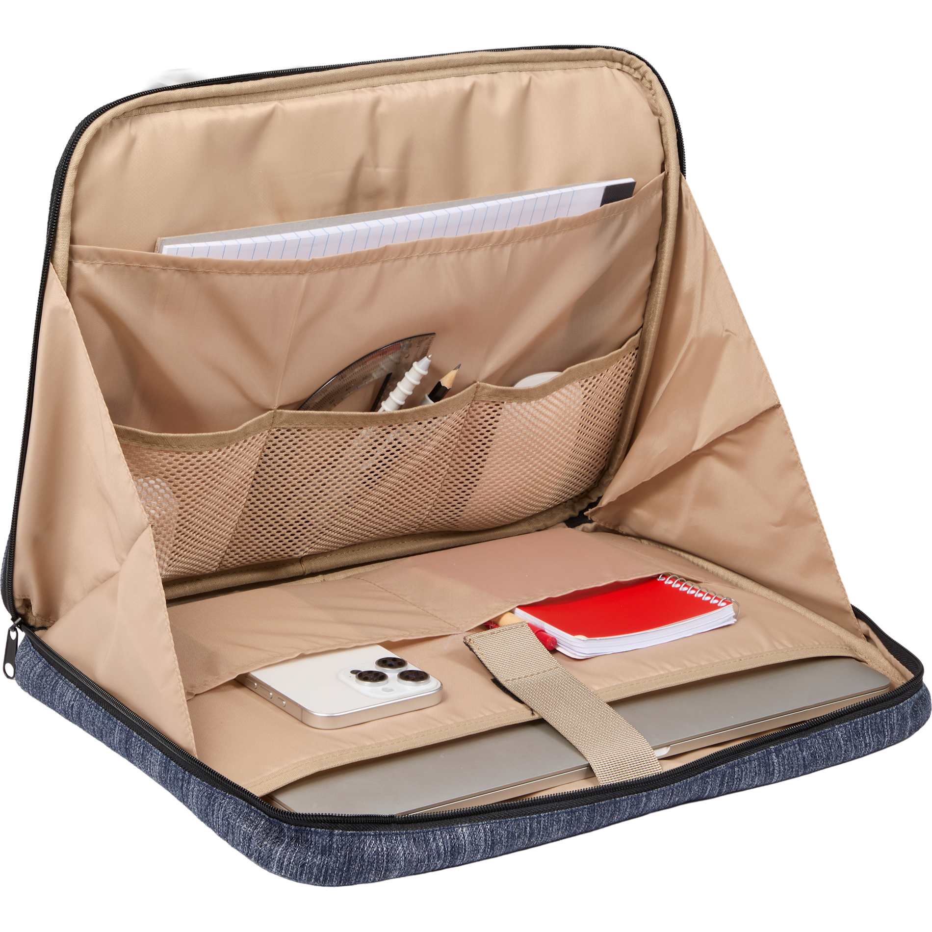 Front View of Blue The Goods 2.0 Recycled Mobile Office plain