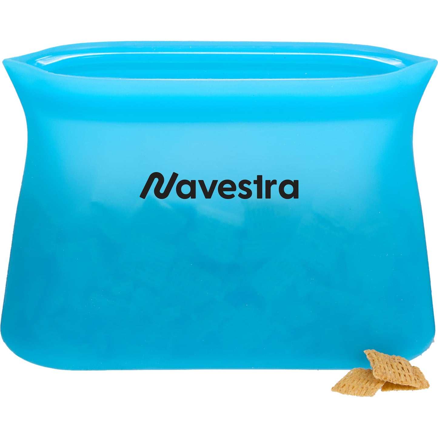 Front View of Blue Zili Silicone Food Storage Bag 16oz