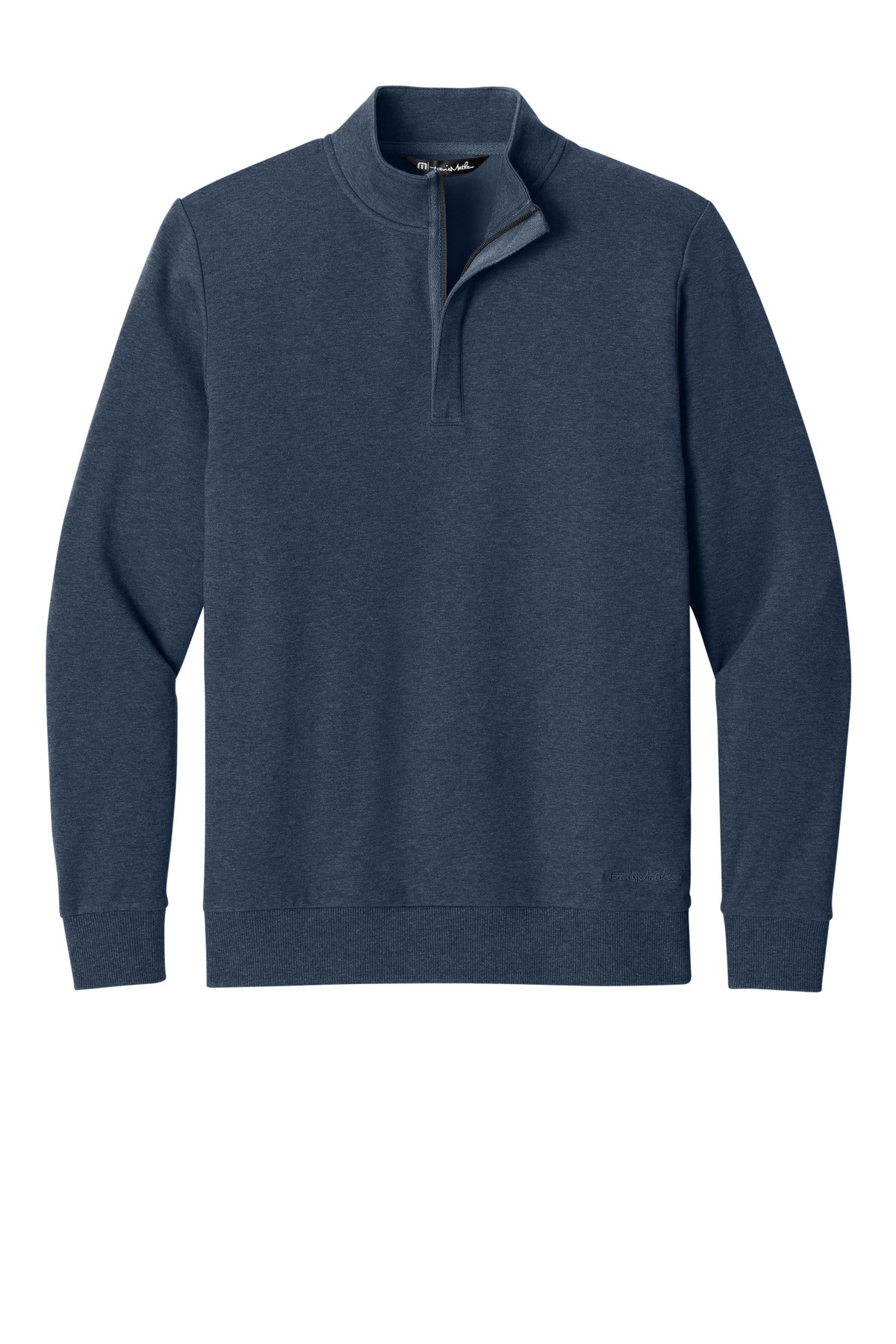 Front View of BlueHthr TravisMathew Ocean Villa 1/4-Zip TMA41421