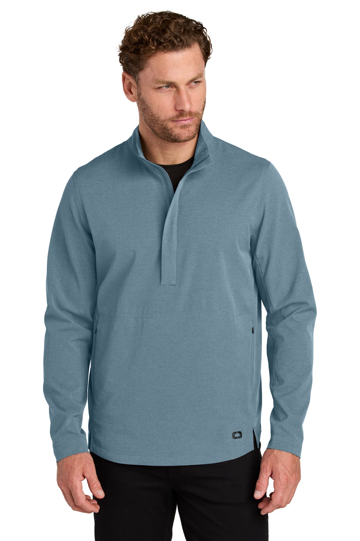 Front View of BlueMist OGIO Aspect 1/2-Zip Pullover OG1003