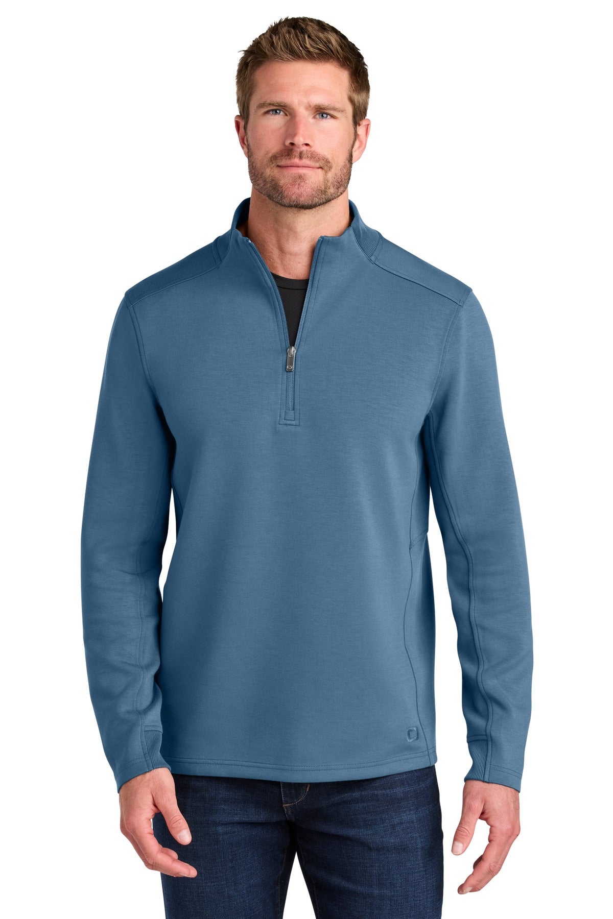 Front View of BlueMist OGIO Transcend 1/4-Zip OG861