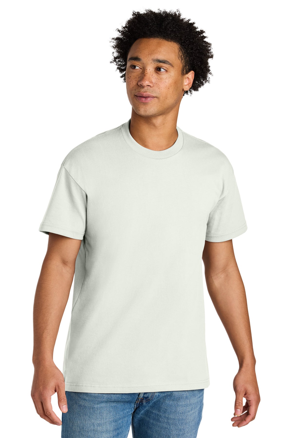 Front View of Bone Next Level Apparel Heavyweight Tee NL7200
