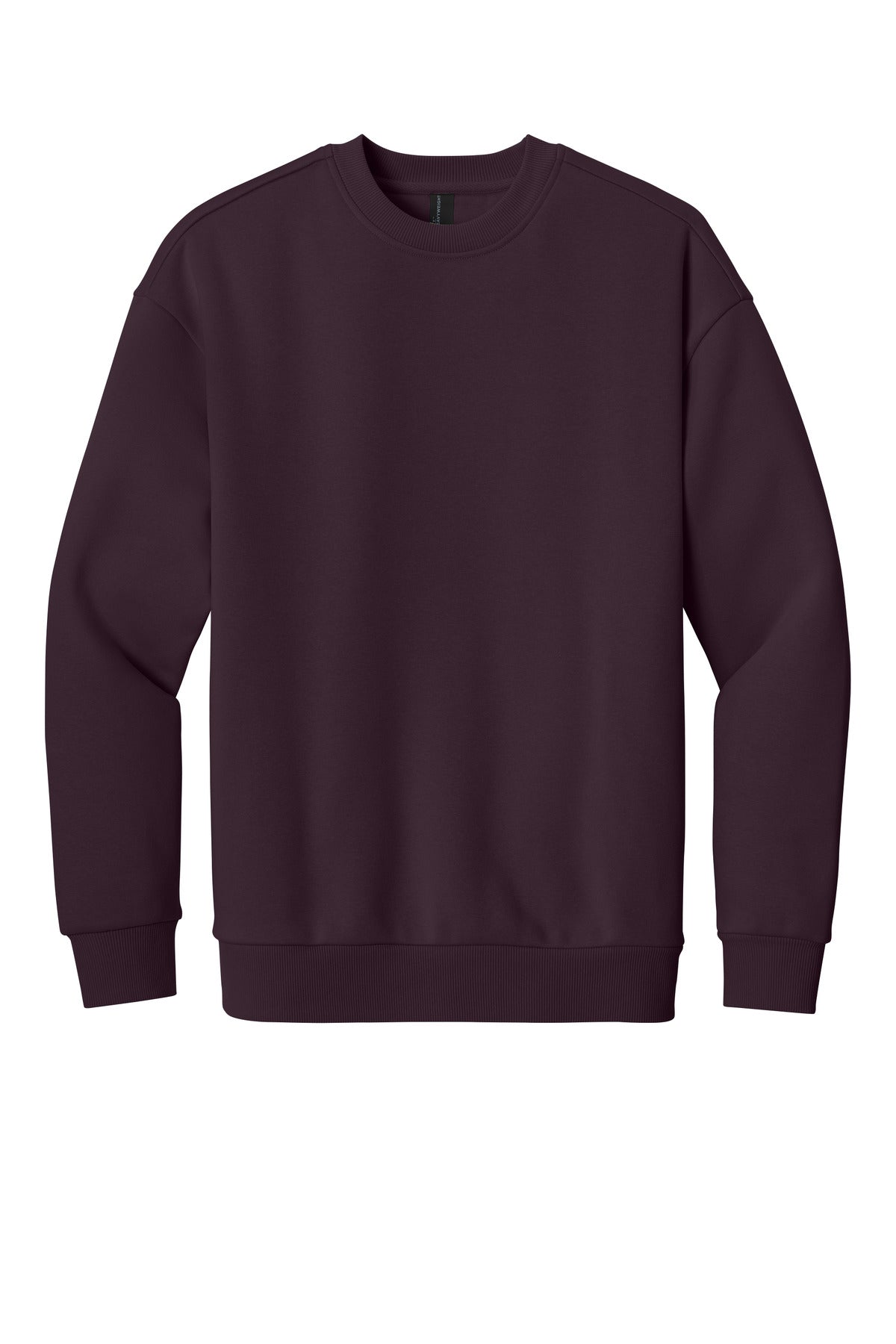 Front View of Bordeaux District V.I.T. Heavyweight Fleece Crew DT6154