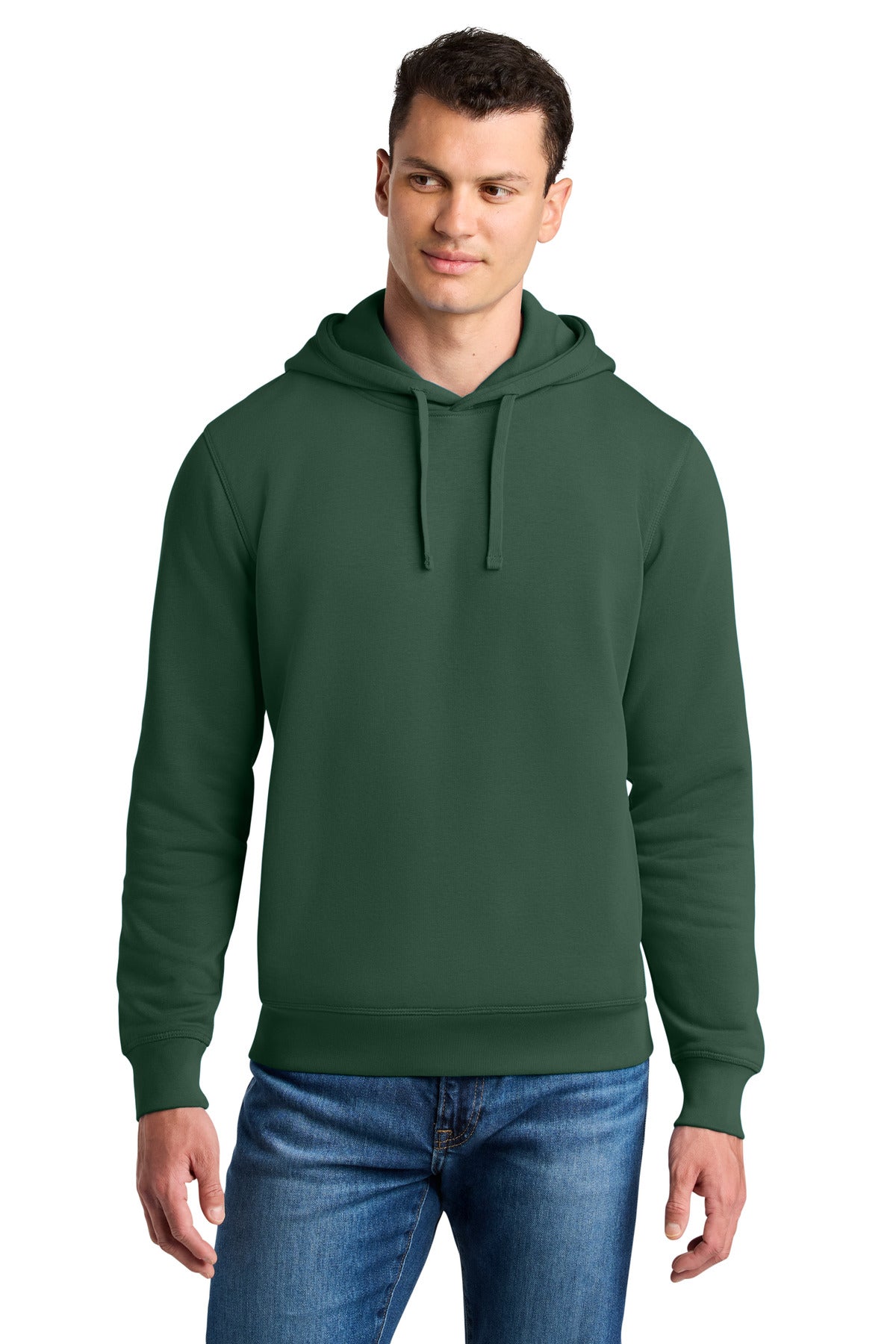 Front View of BottleGrn Stanley/Stella Unisex Sounder Hooded Sweatshirt SXU012