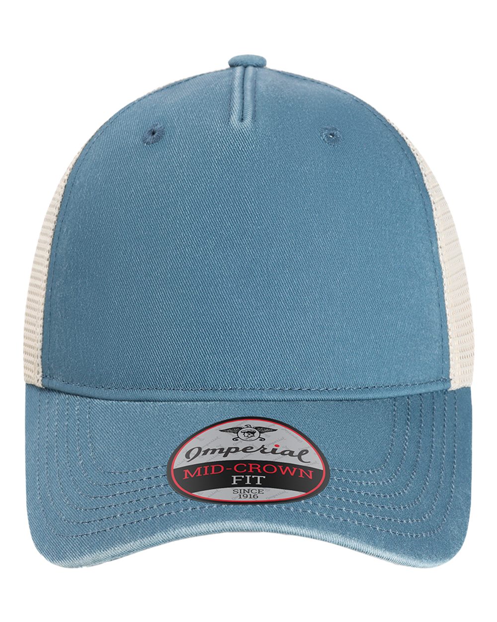 Front View of Breaker Blue/ Stone The Gambit Mesh Back Cap - X240M