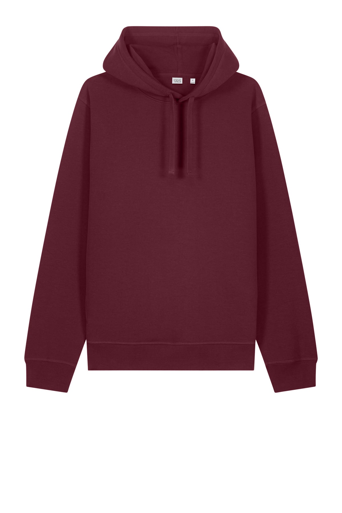 Front View of Burgundy Stanley/Stella Unisex Sounder Hooded Sweatshirt SXU012