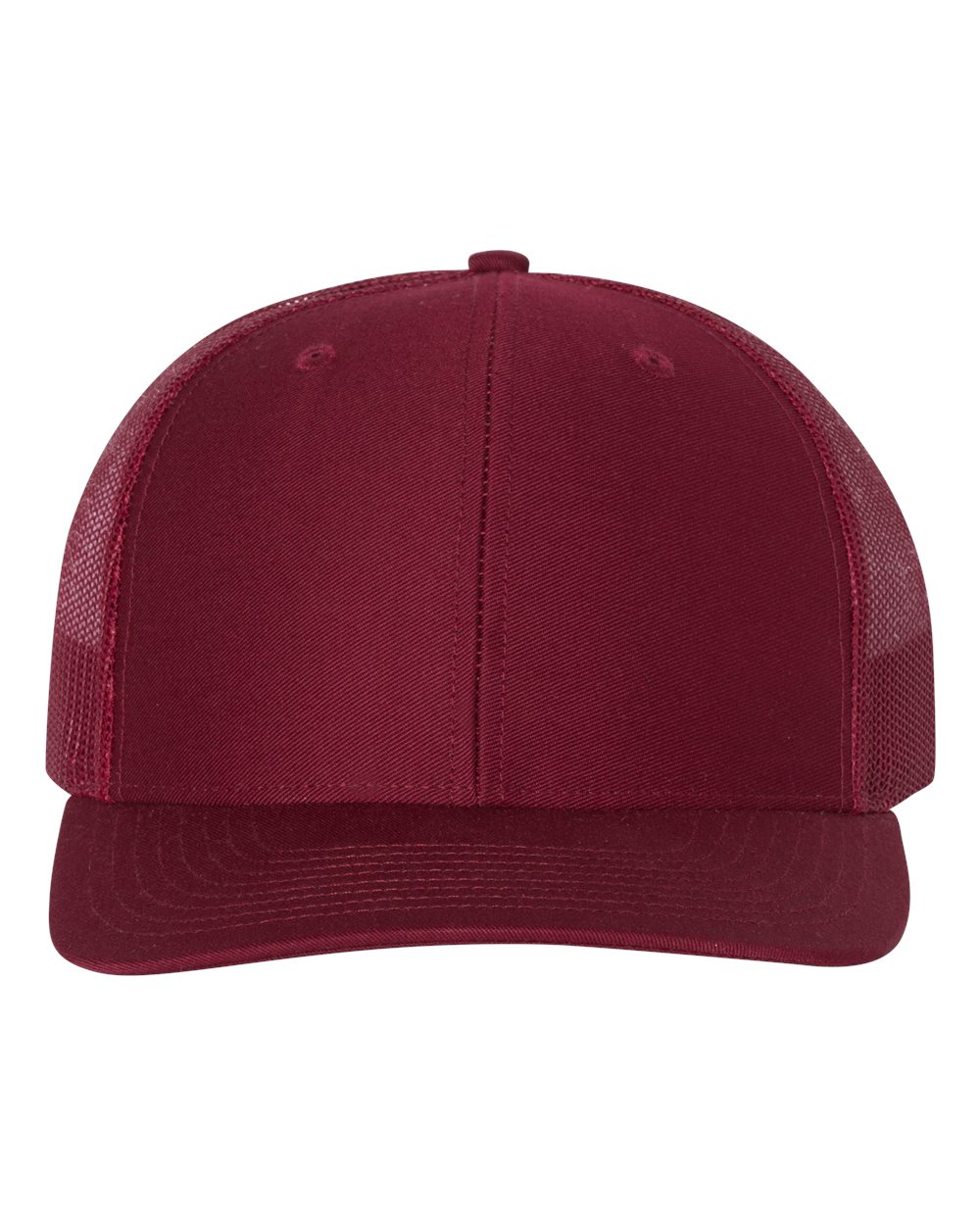 Front View of Cardinal Snapback Trucker Cap - 112