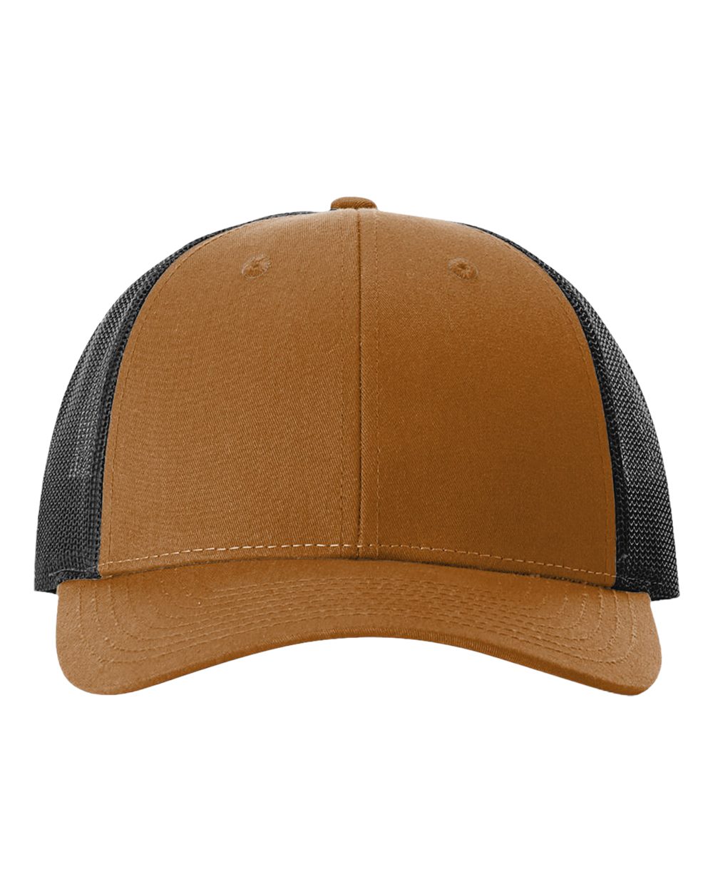 Front View of Carmel/ Black Low Pro Trucker Cap - 115