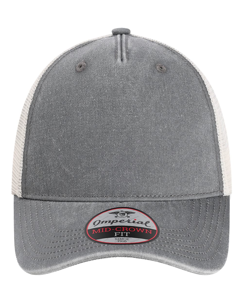 Front View of Charcoal/ Stone The Gambit Mesh Back Cap - X240M