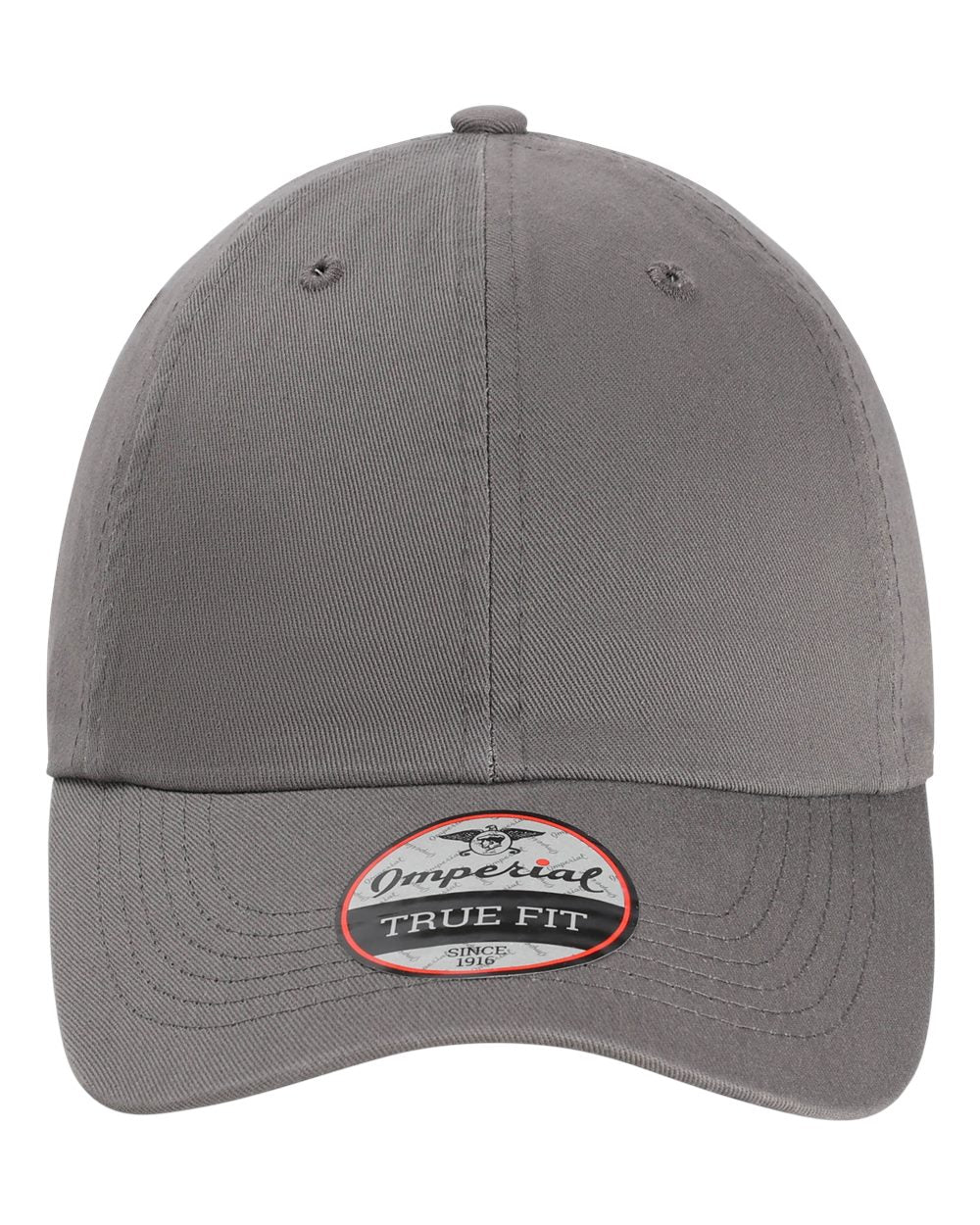 Front View of Charcoal The Original Buckle Dad Hat - X210B