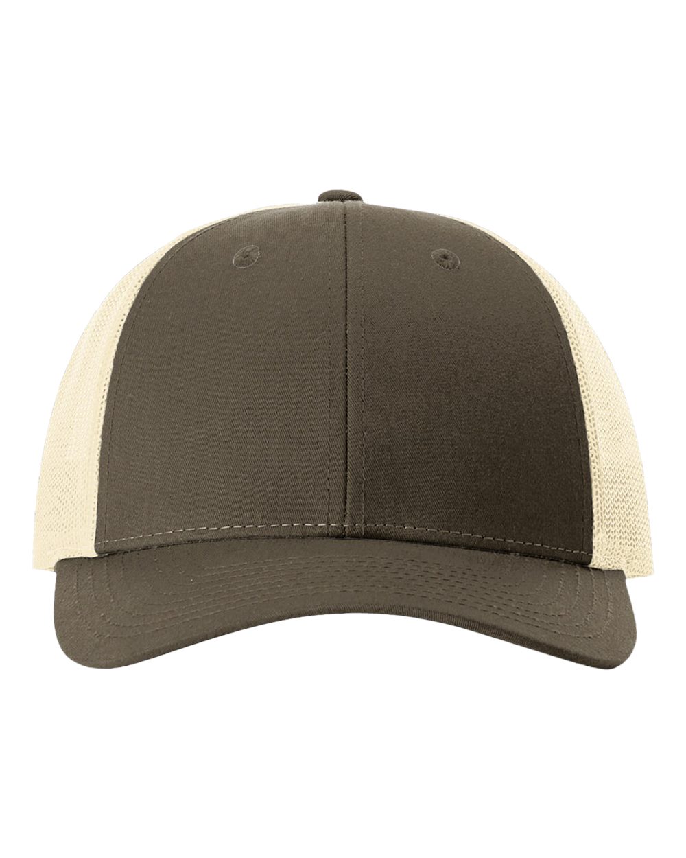 Front View of Chocolate Chip/ Birch Low Pro Trucker Cap - 115