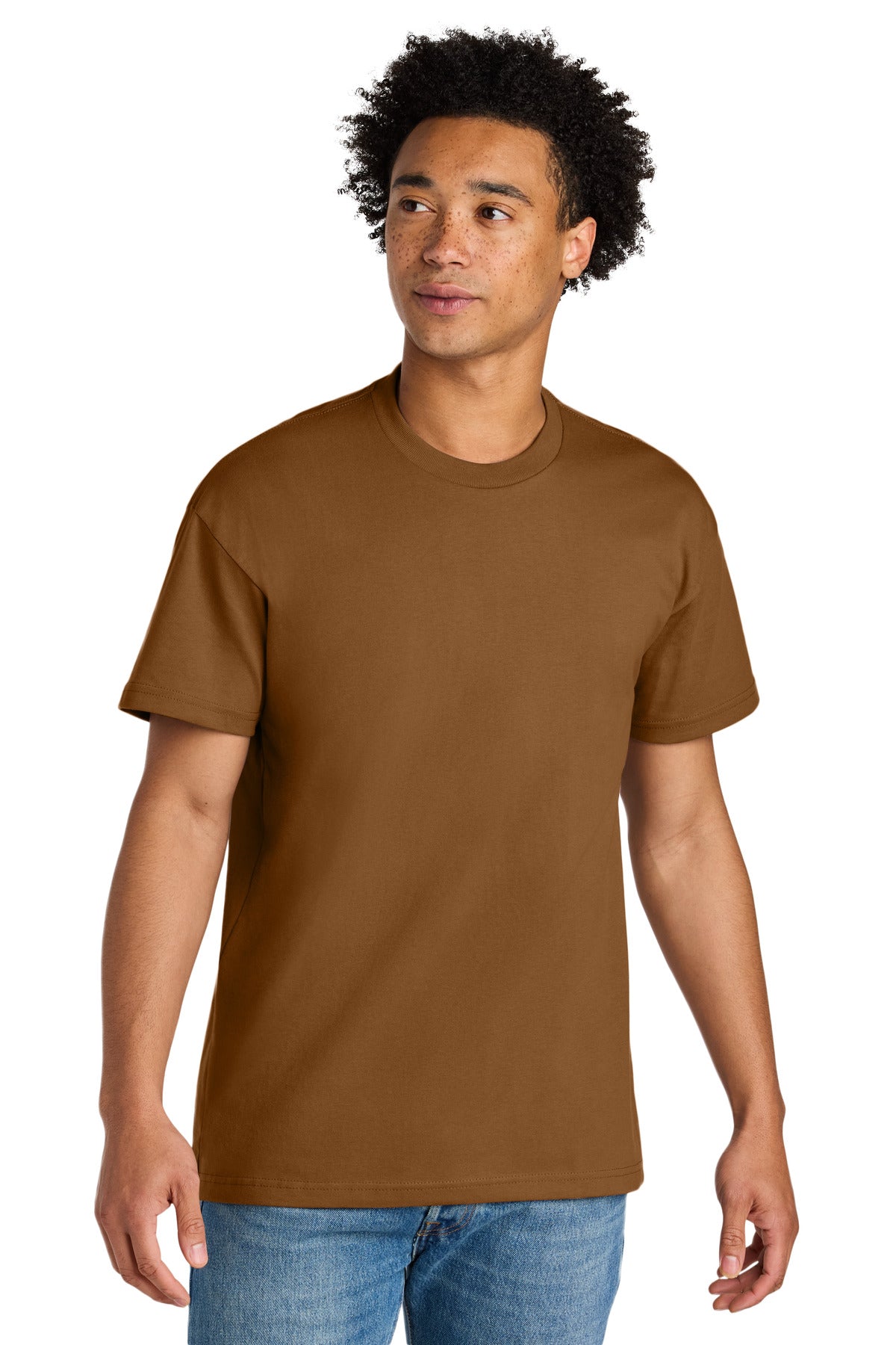 Front View of Clay Next Level Apparel Heavyweight Tee NL7200
