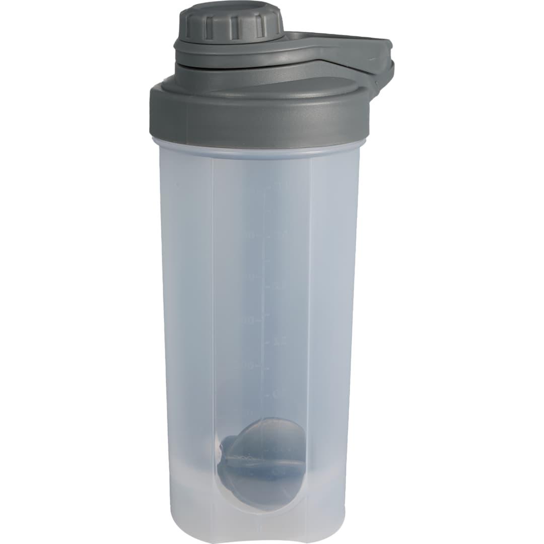 Front View of Clear Buddy 24oz Recycled Protein Shaker Bottle plain