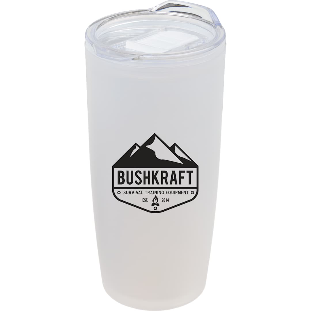 Front View of Clear Coastal Double Wall Tumbler 22 oz