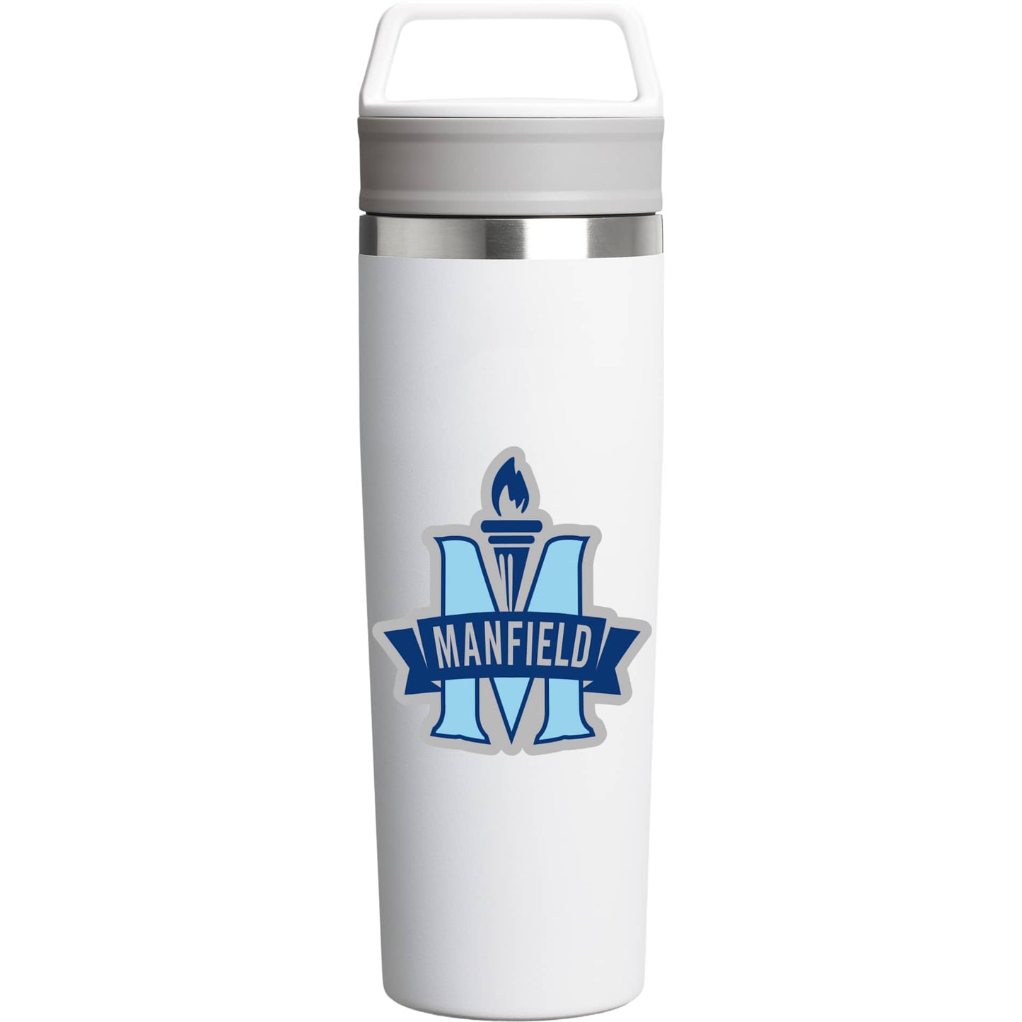 Front View of Clear Stanley 20OZ CAFE-TO-GO TRAV MUG