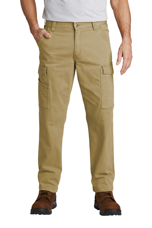 Front View of Dark Khaki Carhartt Rugged Flex Rigby Cargo Pant CT103574