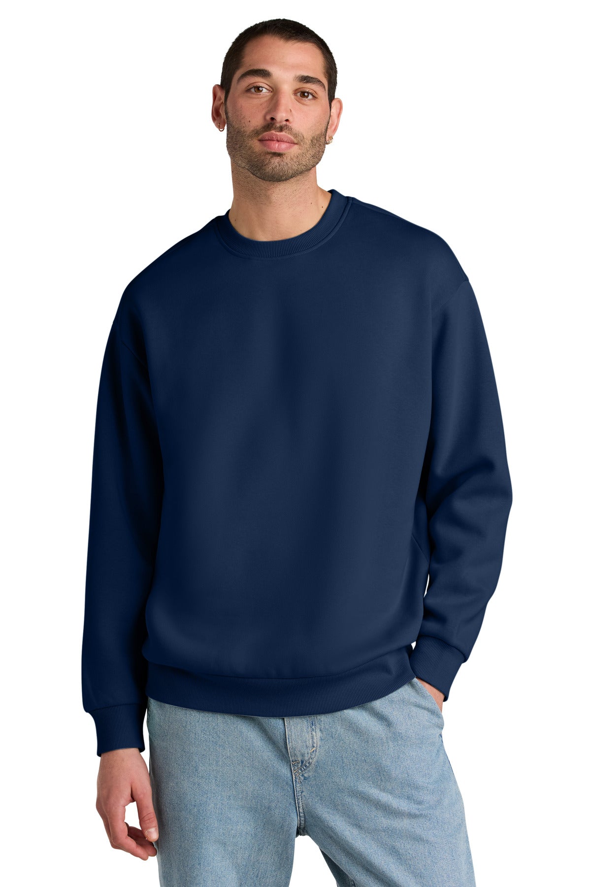 Front View of DarkRoyal District V.I.T. Heavyweight Fleece Crew DT6154