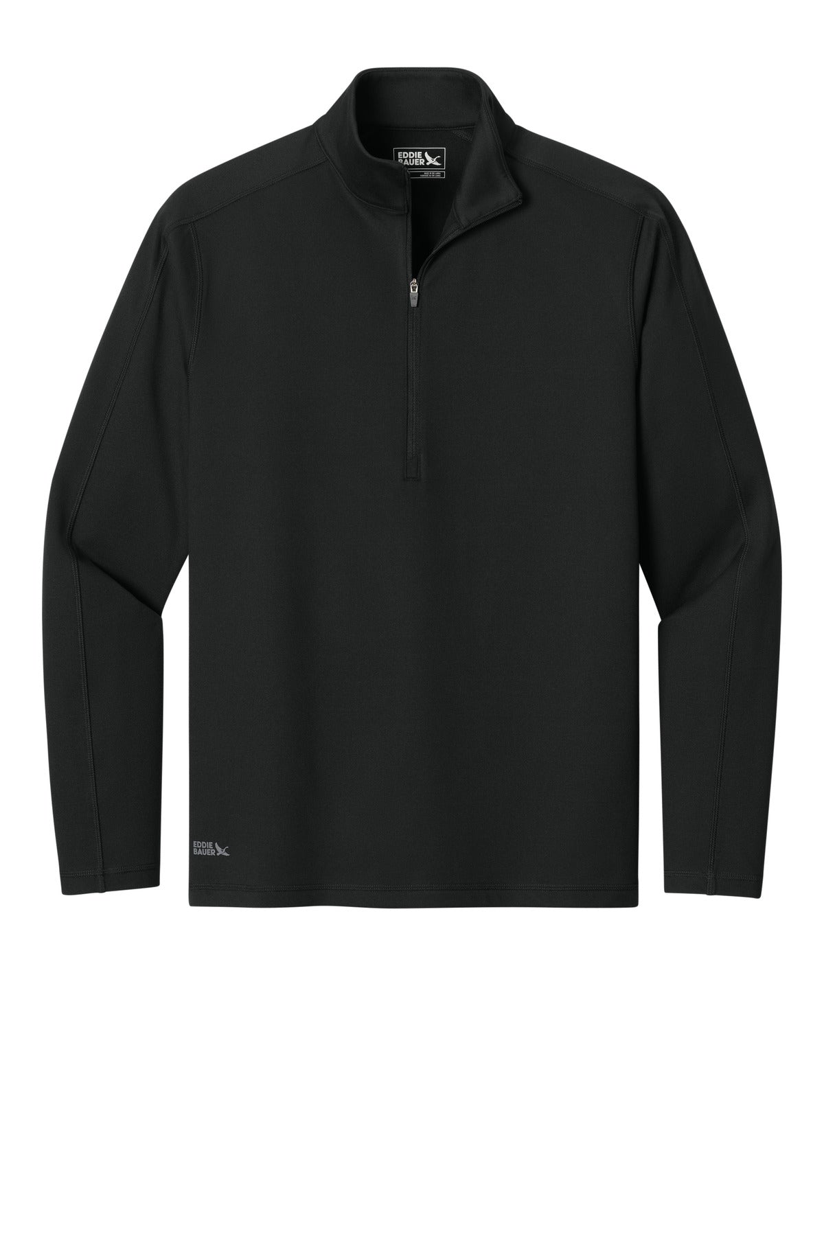 Front View of DeepBlack Eddie Bauer Adventurer 1/4-Zip EB120