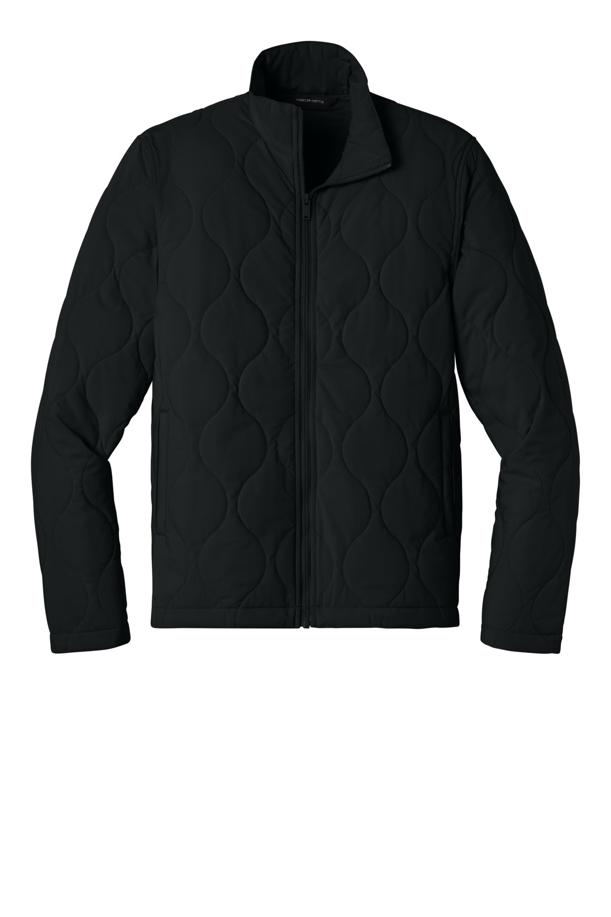 Front View of DeepBlack Mercer+Mettle Quilted Liner Jacket MM7202